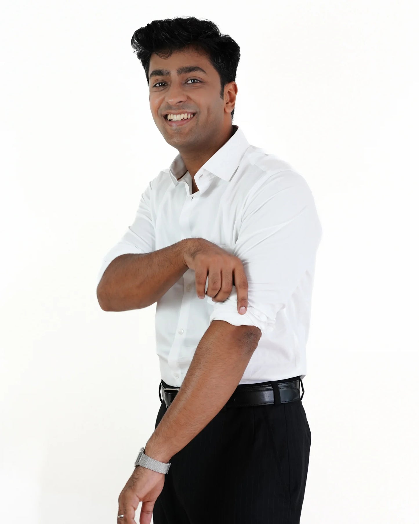 Classic White Satin Shirt