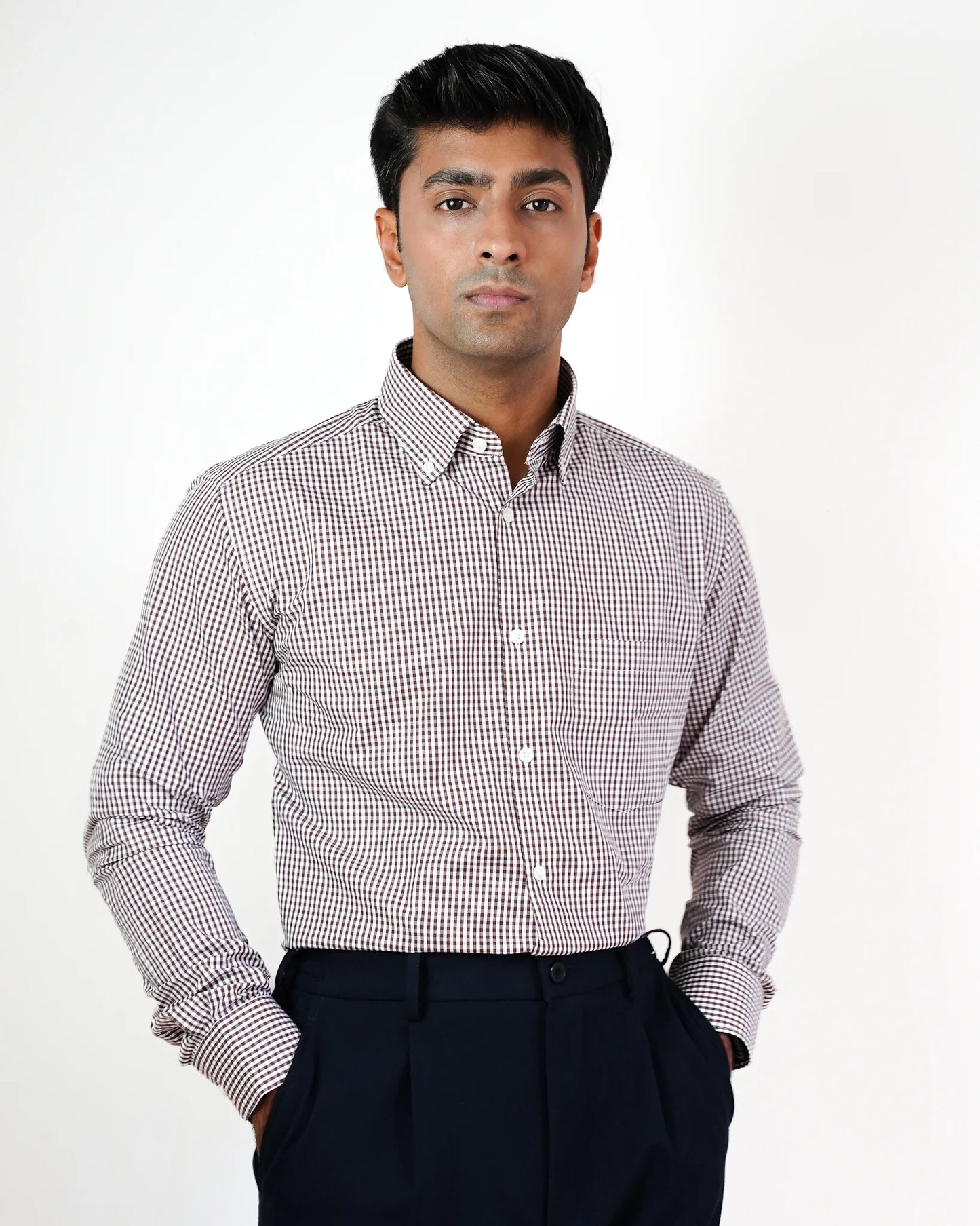 Classic Chestnut Gingham Shirt