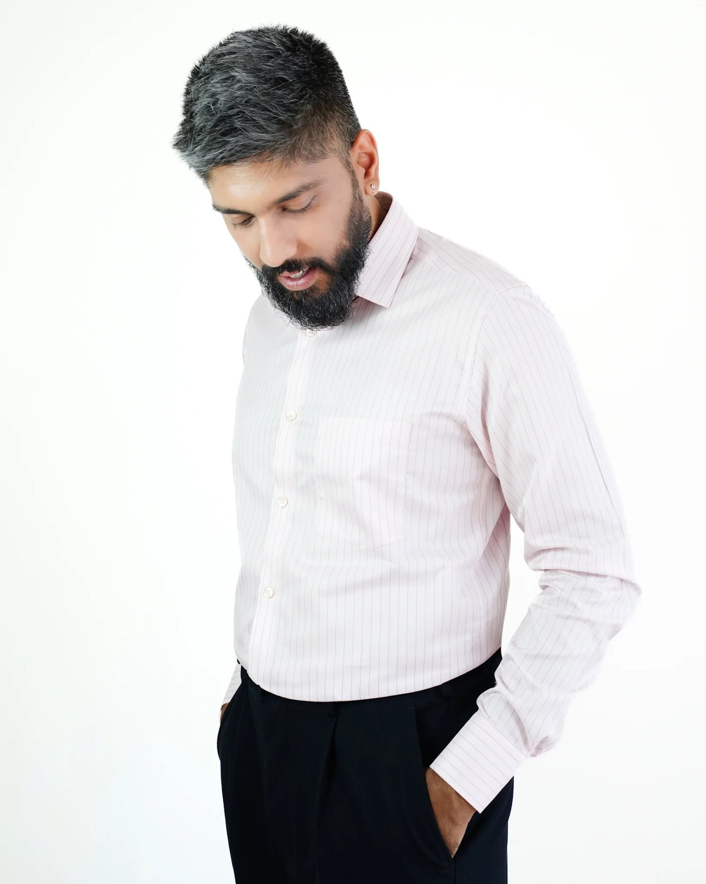 Pink Pinstripe Cotton Shirt