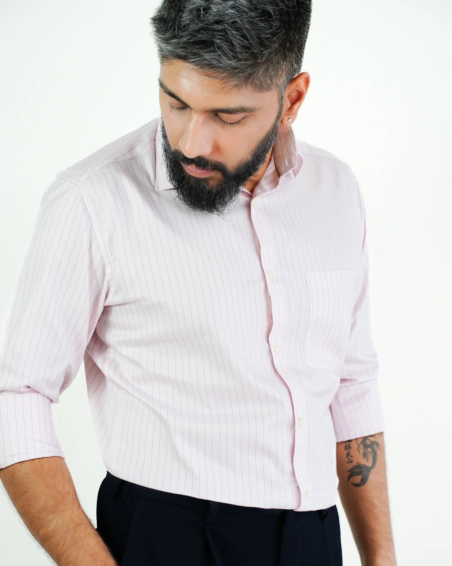 Pink Pinstripe Cotton Shirt