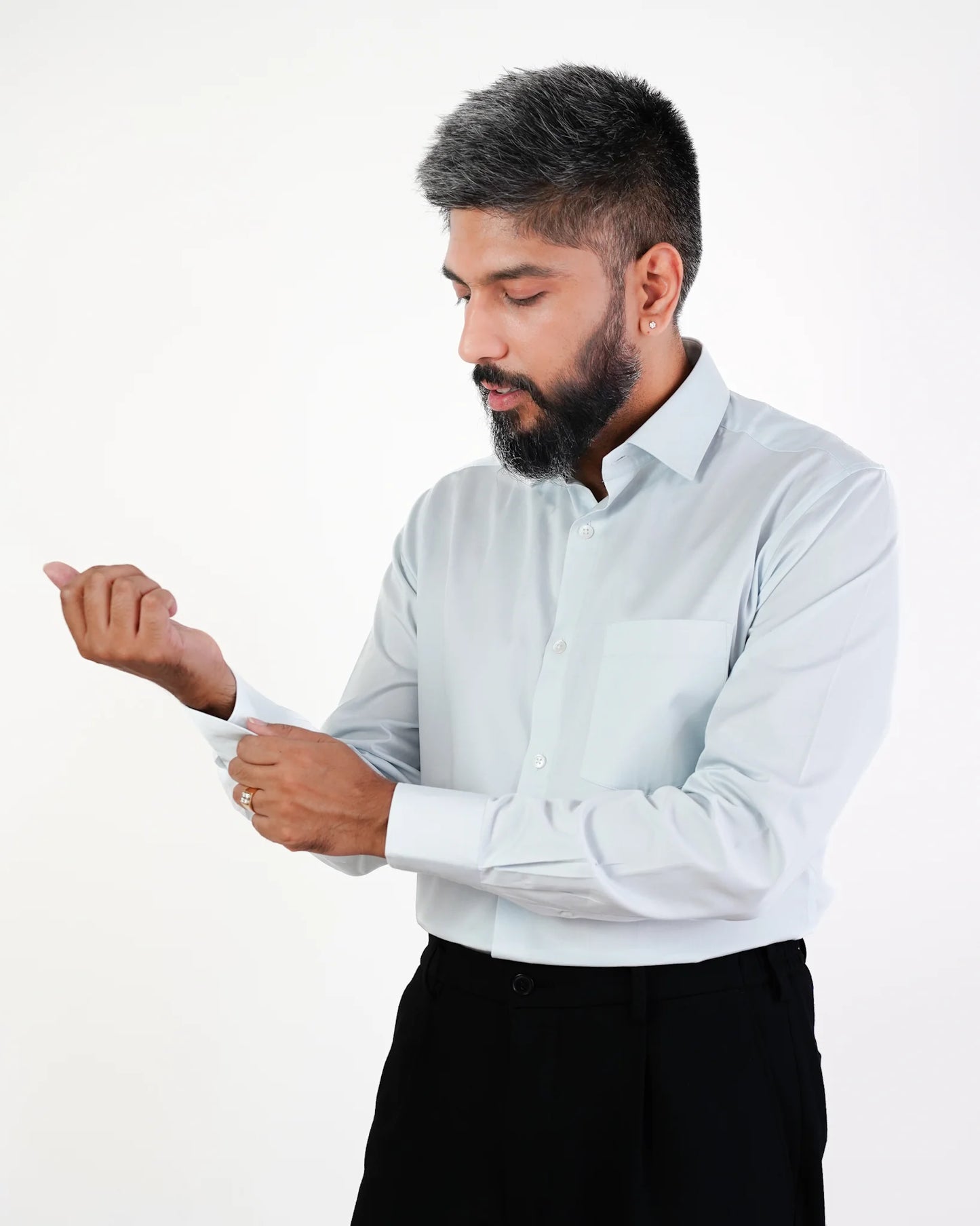 Serene Sky Blue Giza Cotton Shirt