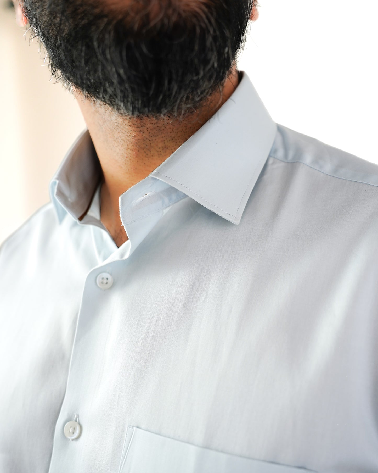 Serene Sky Blue Giza Cotton Shirt