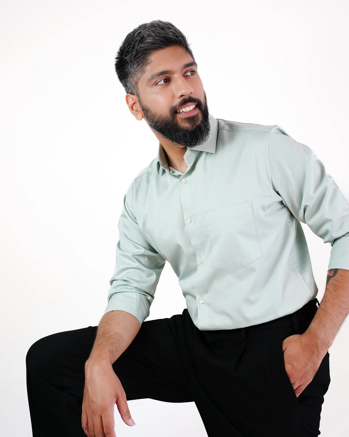 Serene Lagoon Satin Shirt