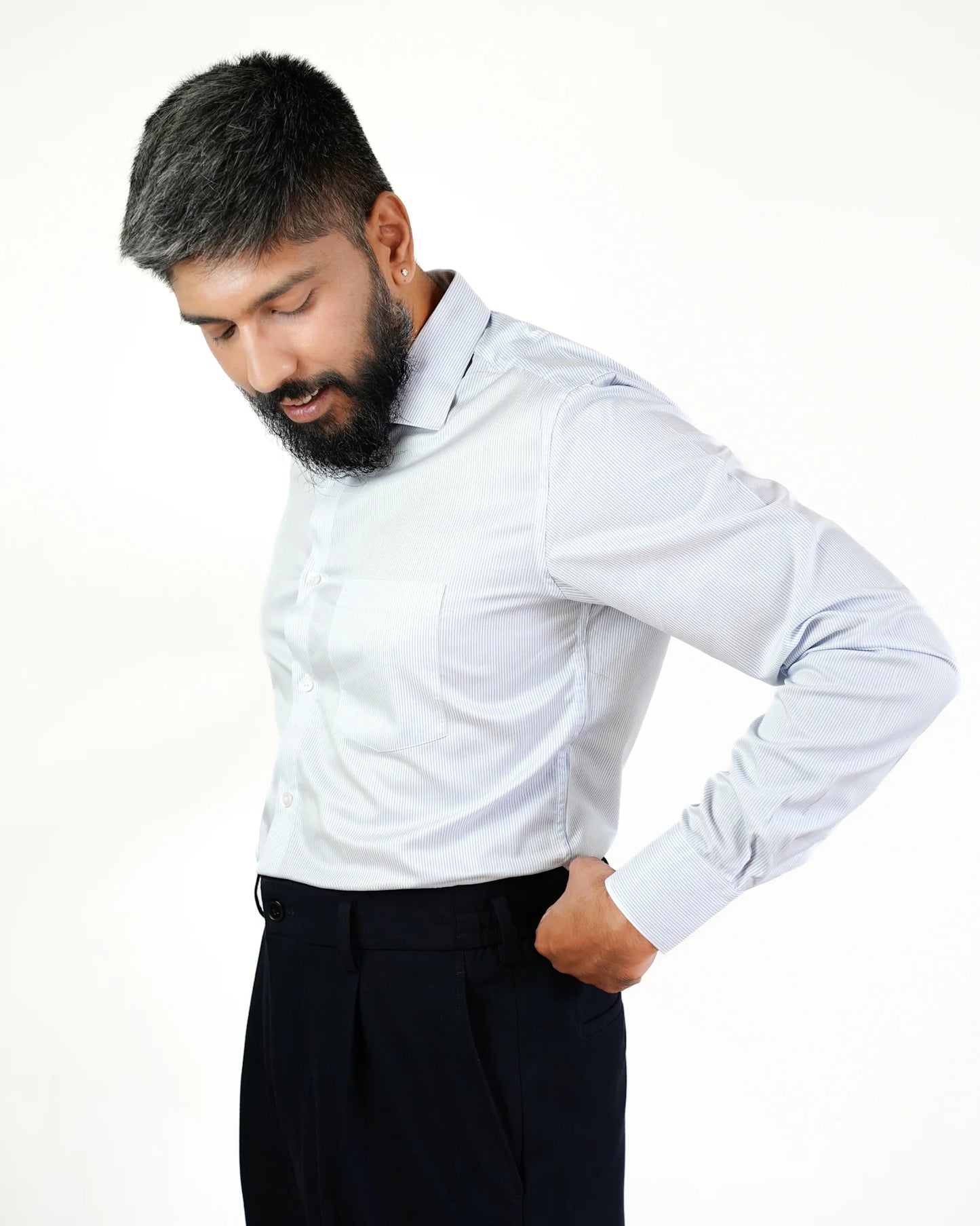 Whisper Blue Pinstripe Shirt