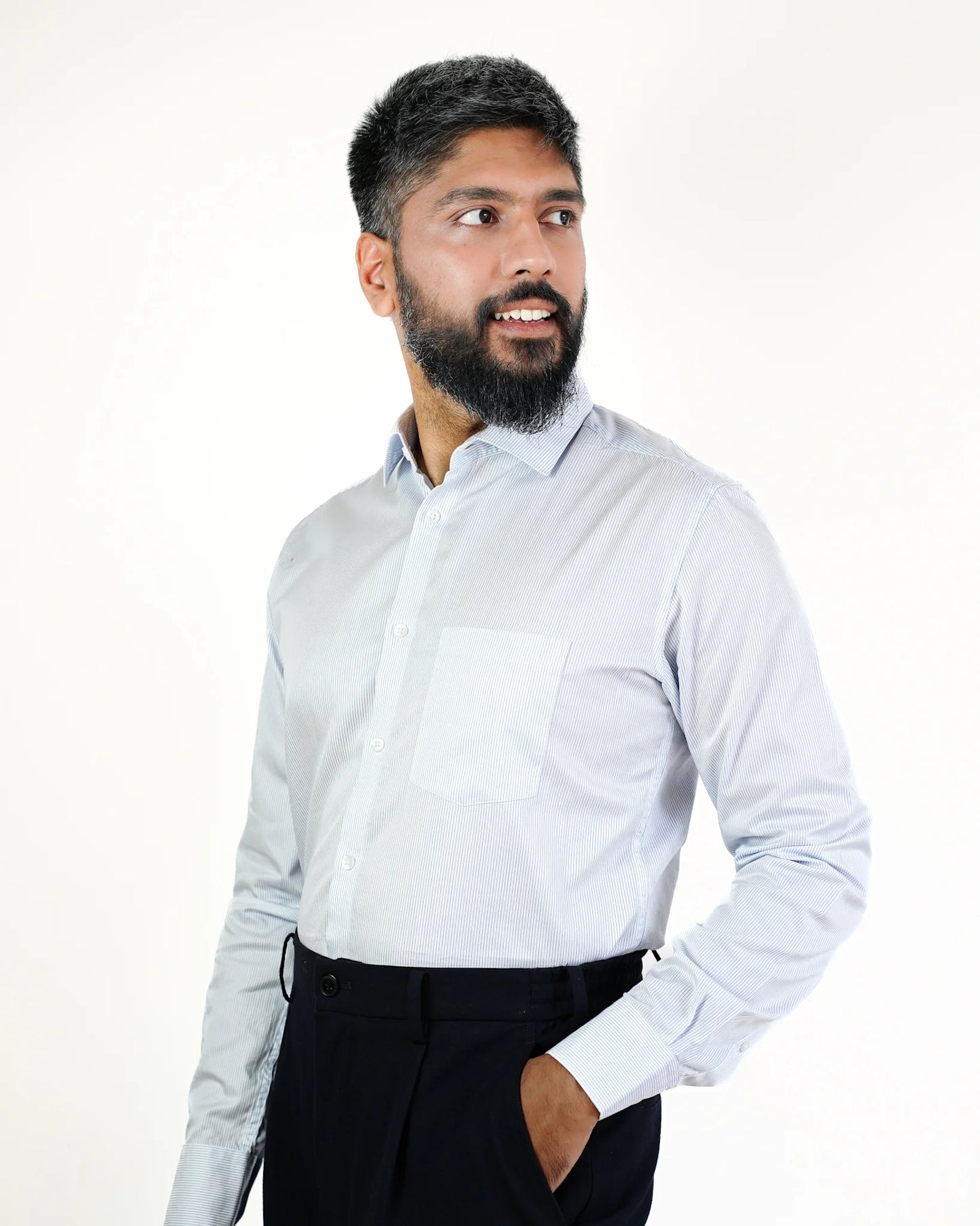 Whisper Blue Pinstripe Shirt