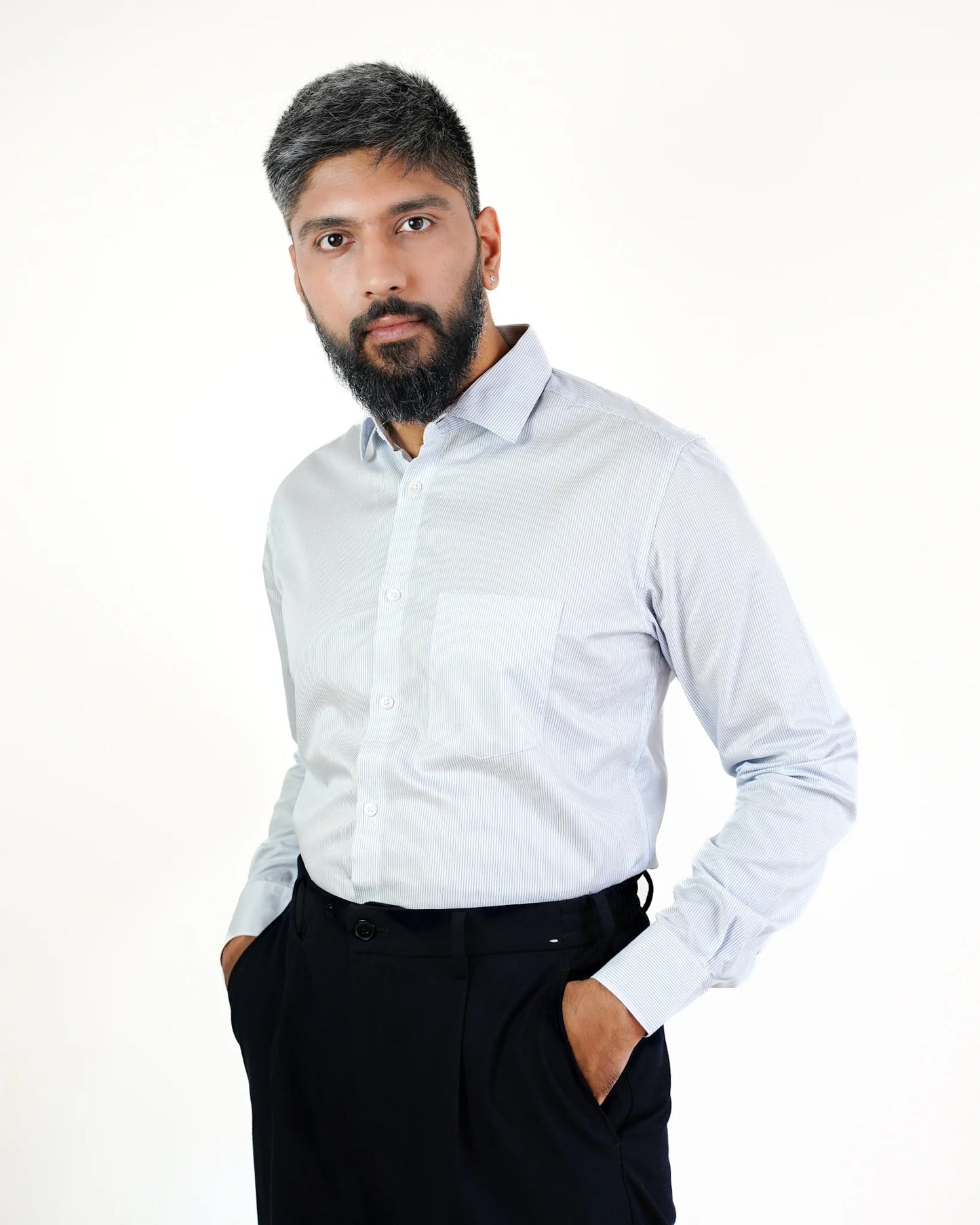 Whisper Blue Pinstripe Shirt