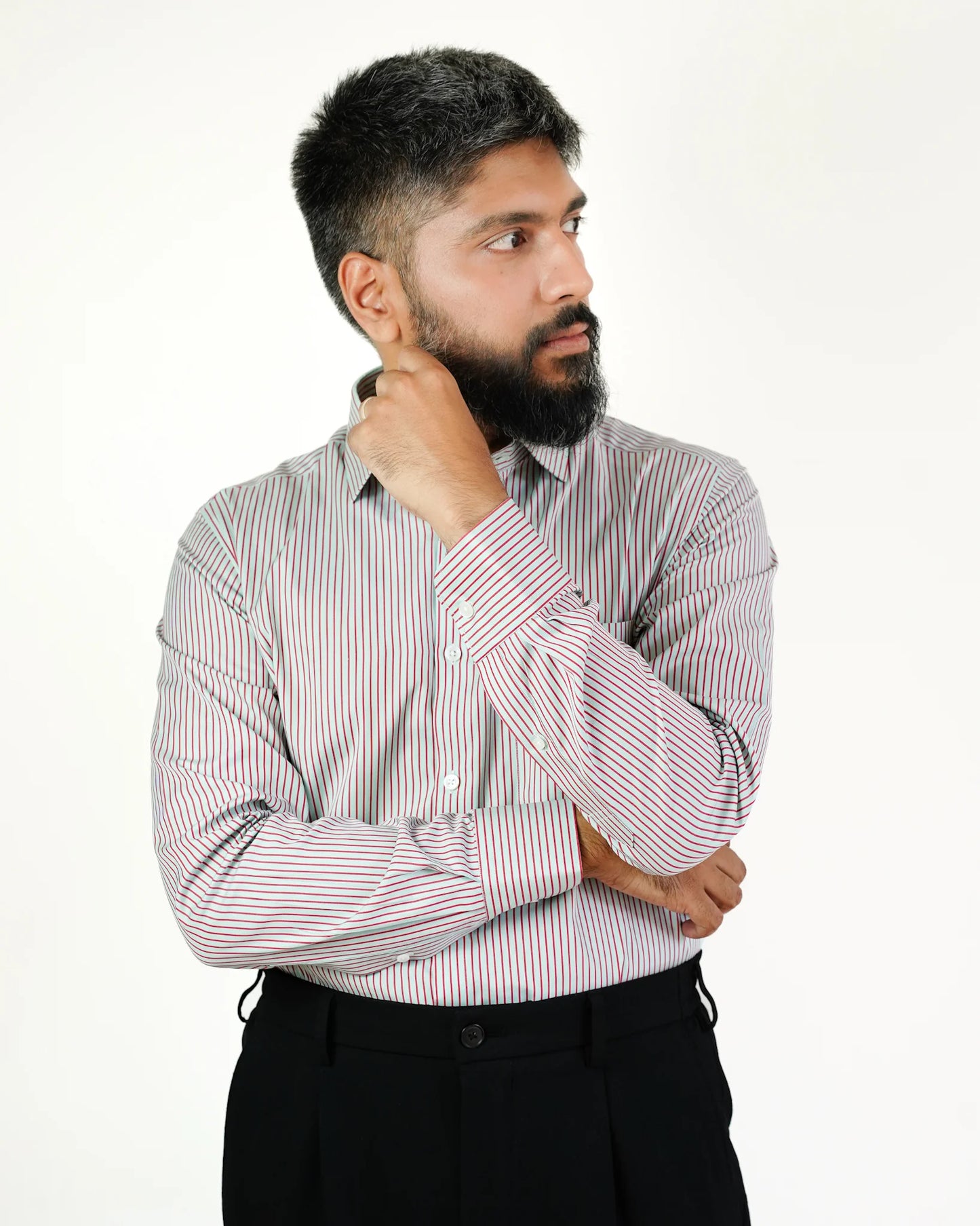 Harbor Red & Ash Stripe Shirt