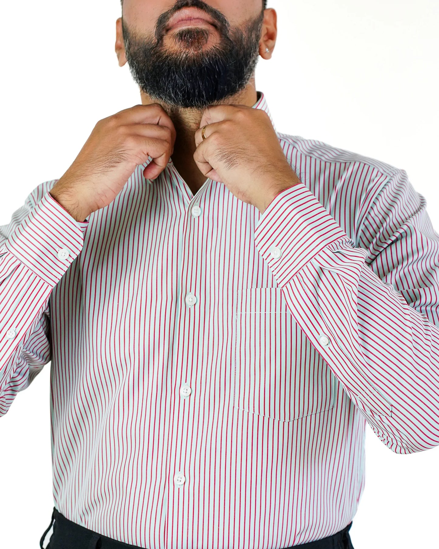 Harbor Red & Ash Stripe Shirt