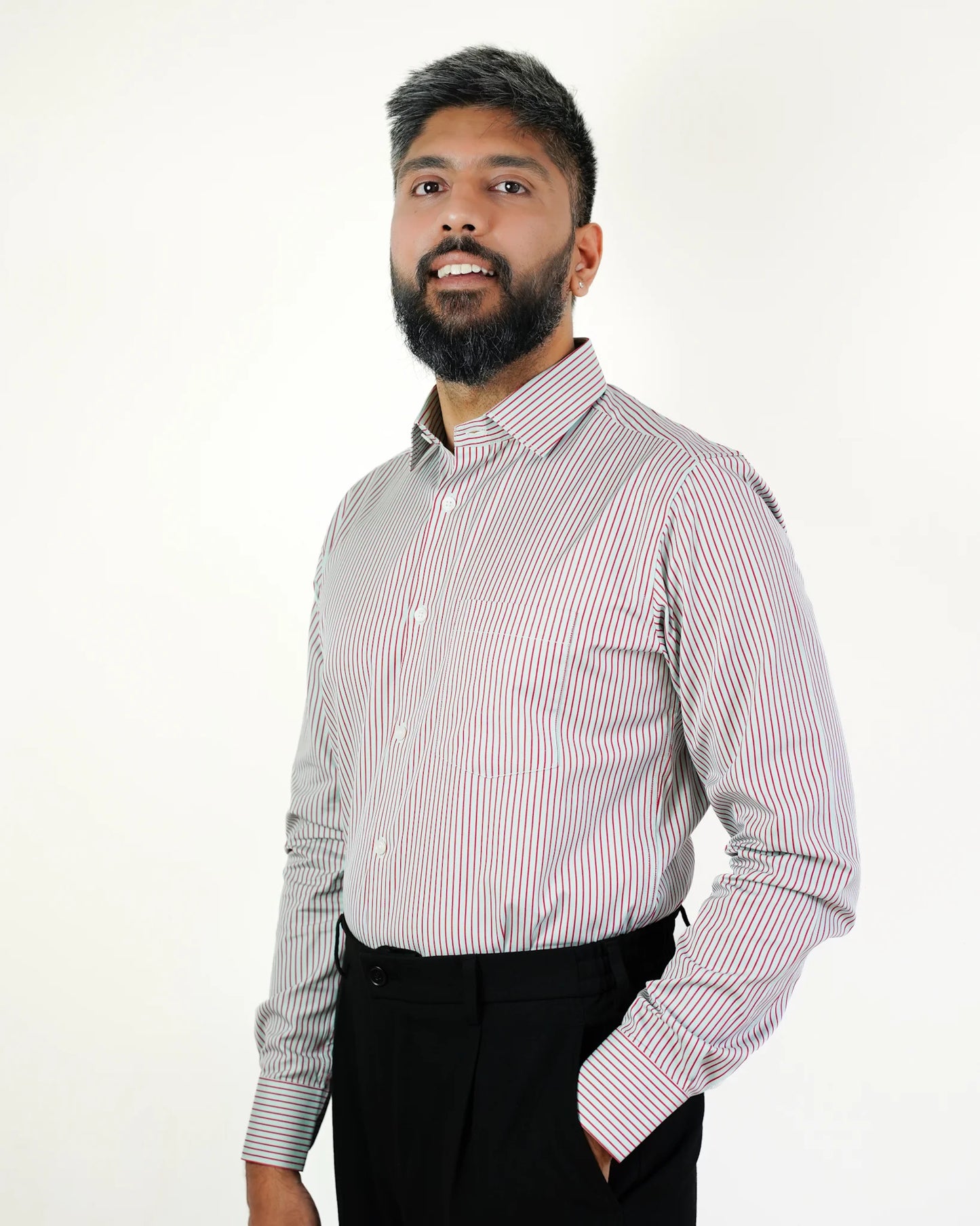Harbor Red & Ash Stripe Shirt