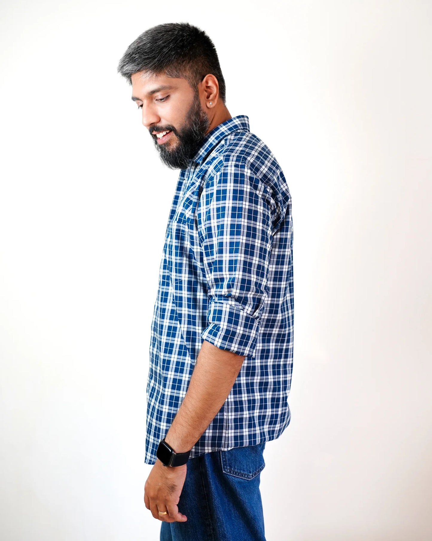 Nautical Navy Plaid Shirt