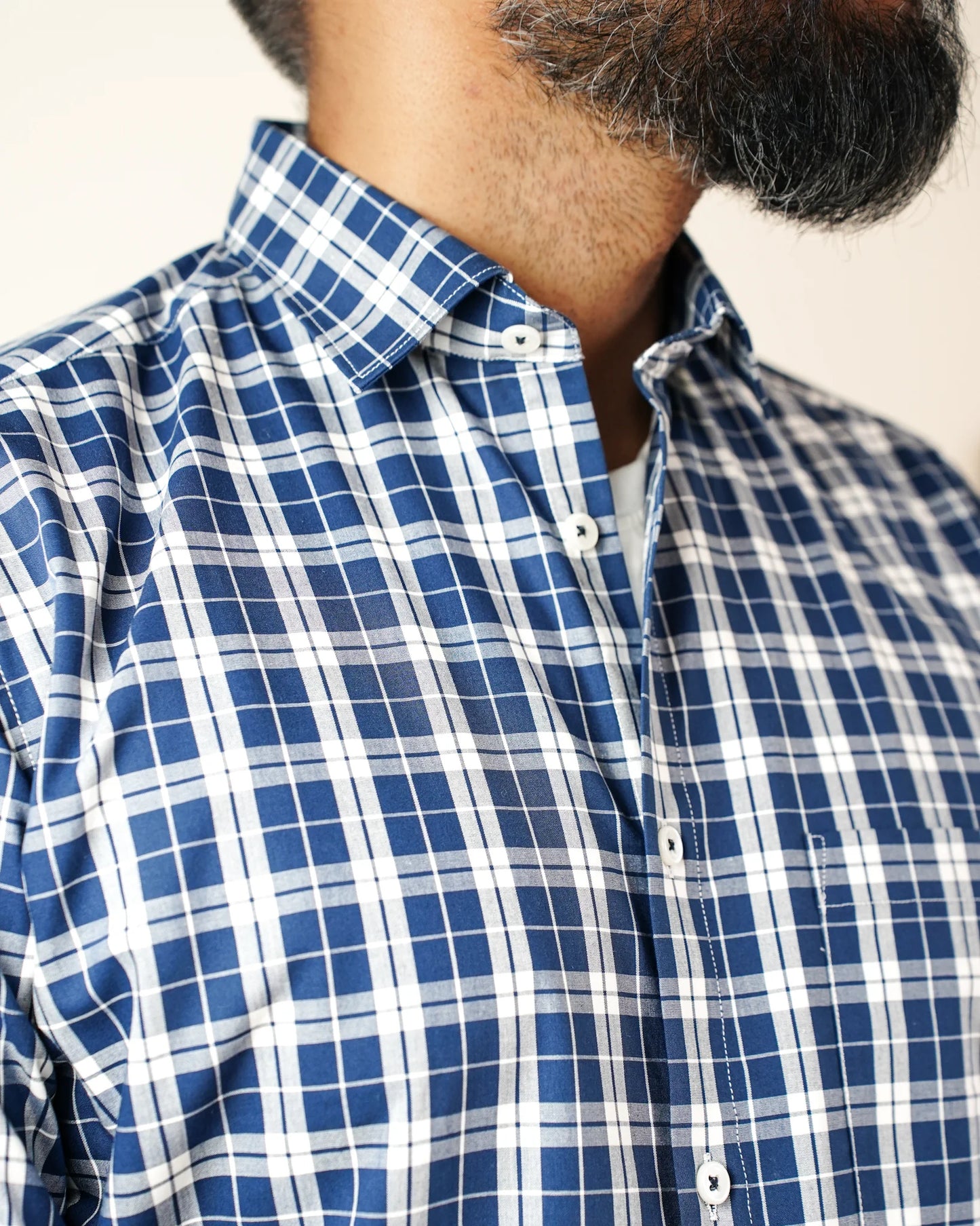 Nautical Navy Plaid Shirt