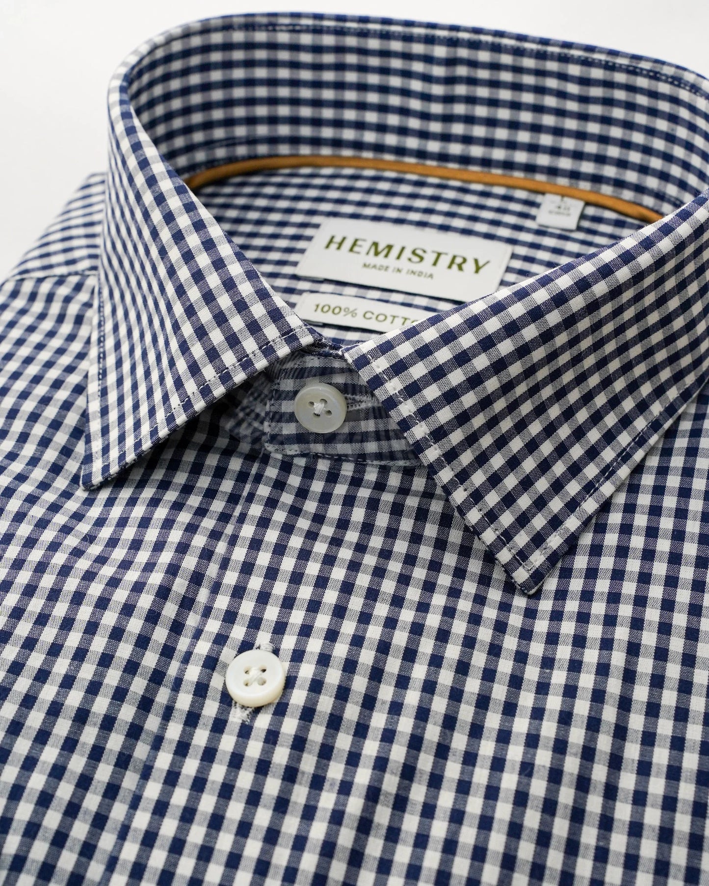 Classic Navy Gingham Shirt
