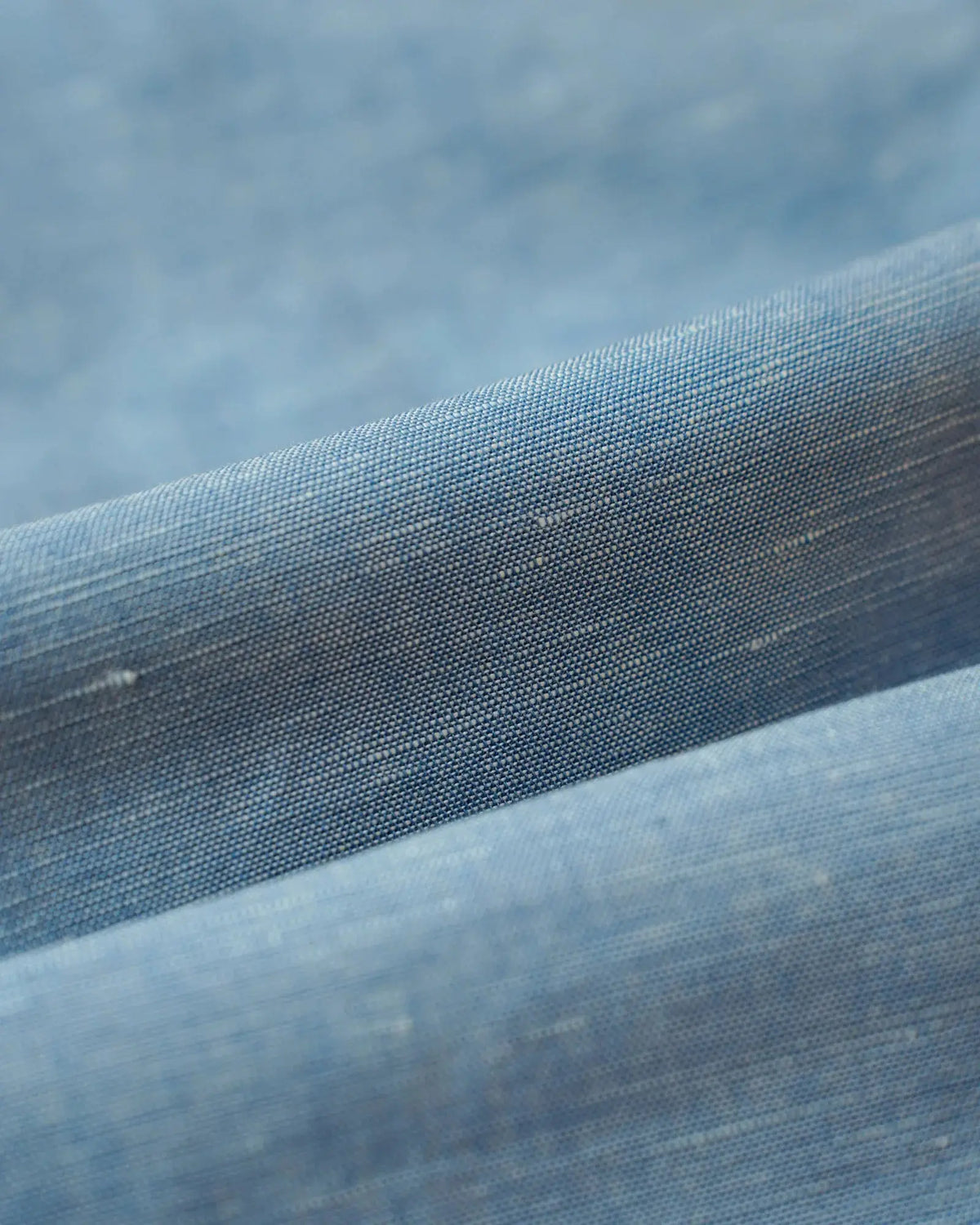 Aether Blue Cotton Linen Short Kurta