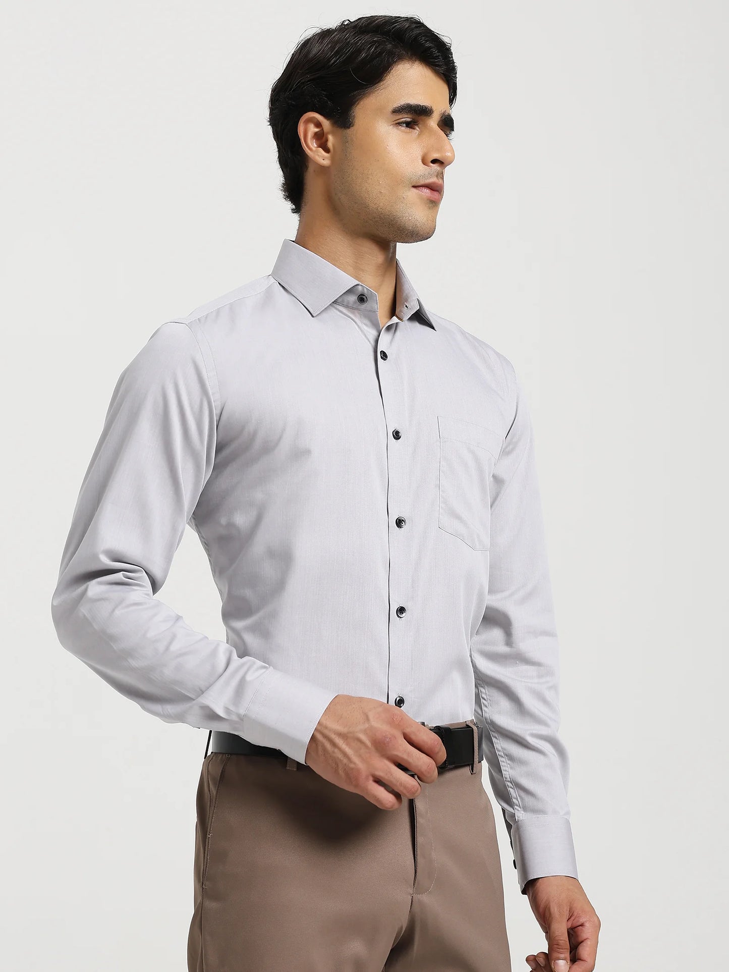 Ashford Grey Herringbone Shirt
