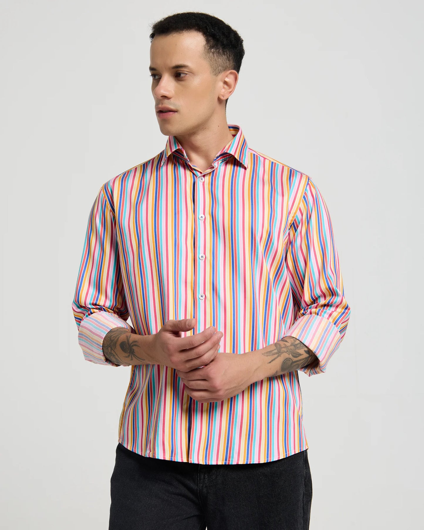 Carnival Stripe Cotton Shirt