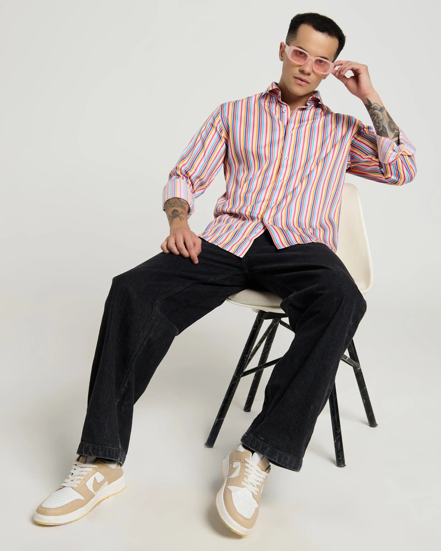 Carnival Stripe Cotton Shirt