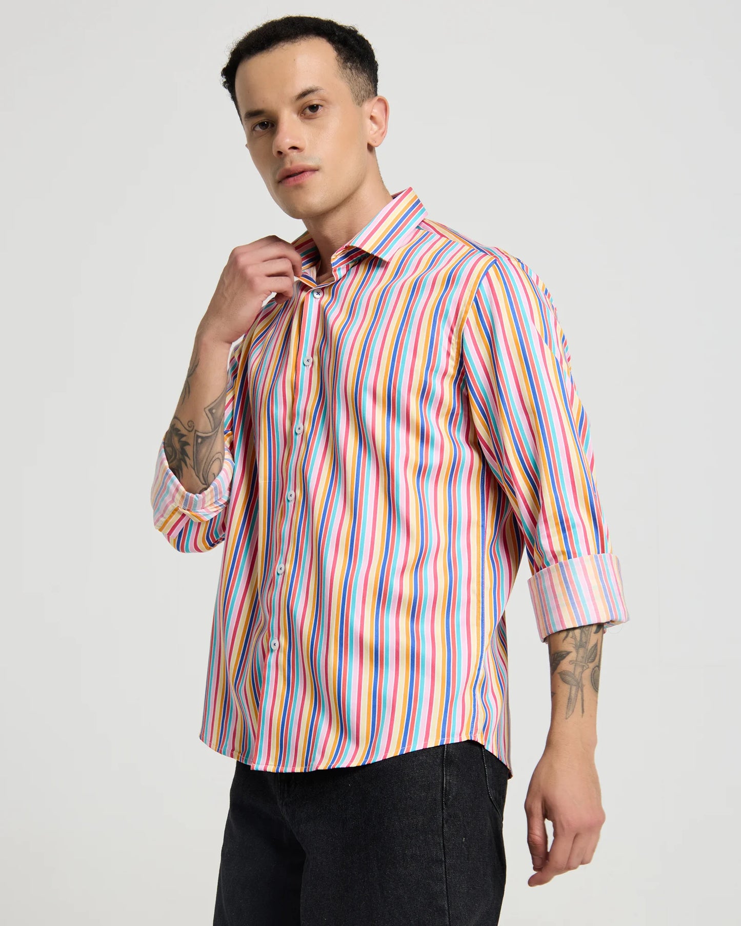 Carnival Stripe Cotton Shirt