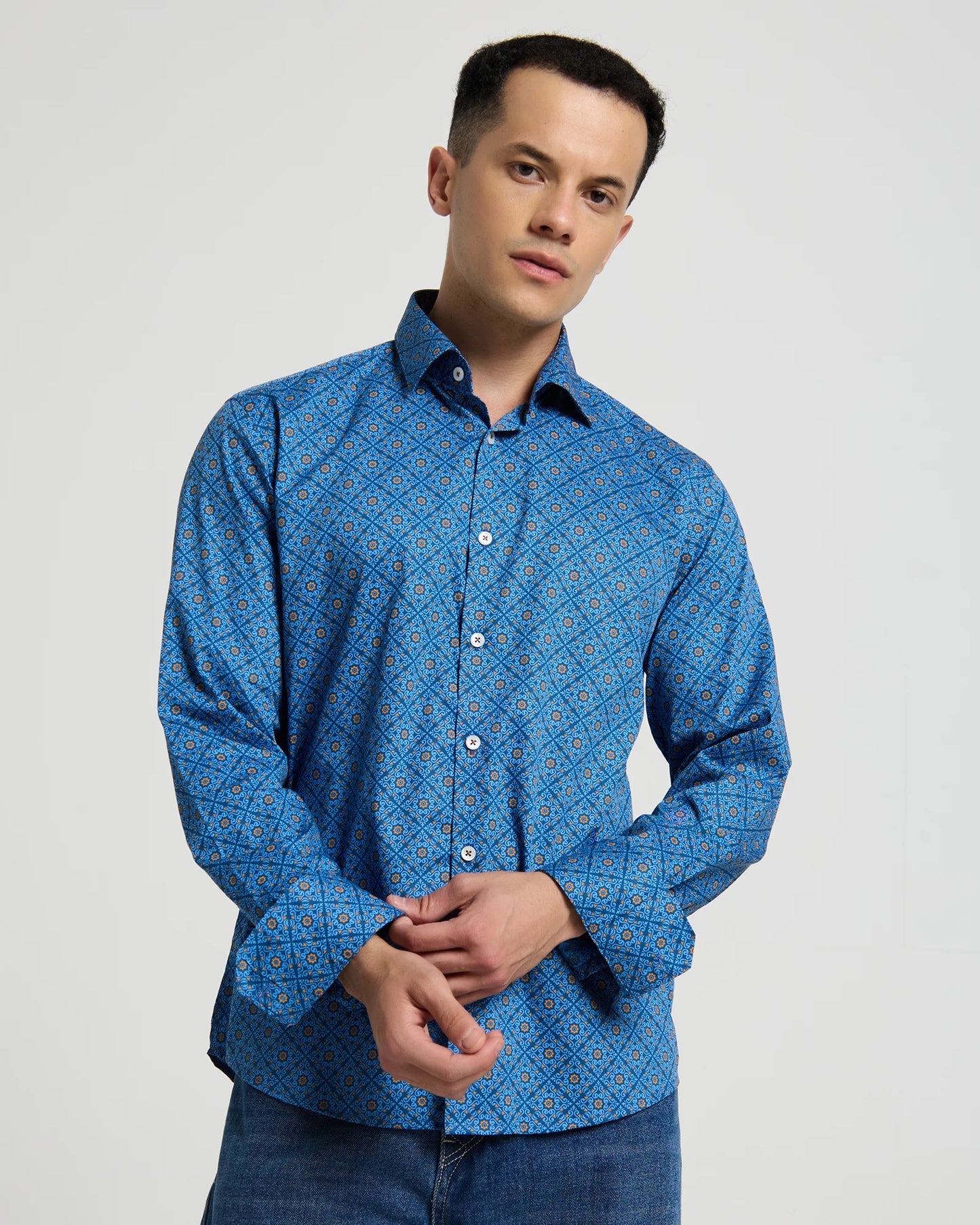 Edenic Mosaic Cotton Shirt