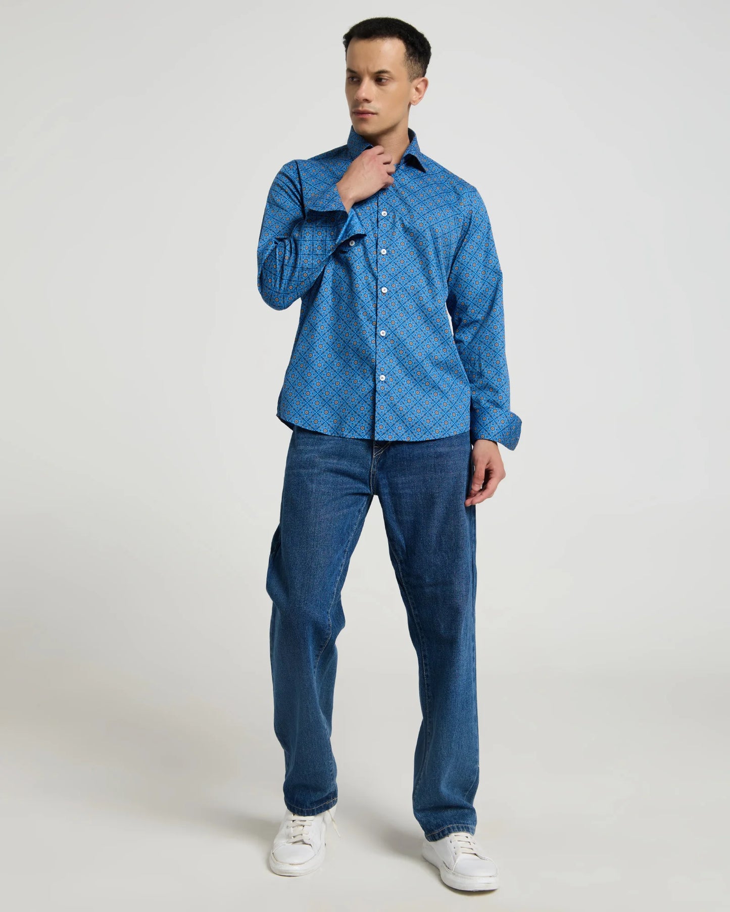 Edenic Mosaic Cotton Shirt