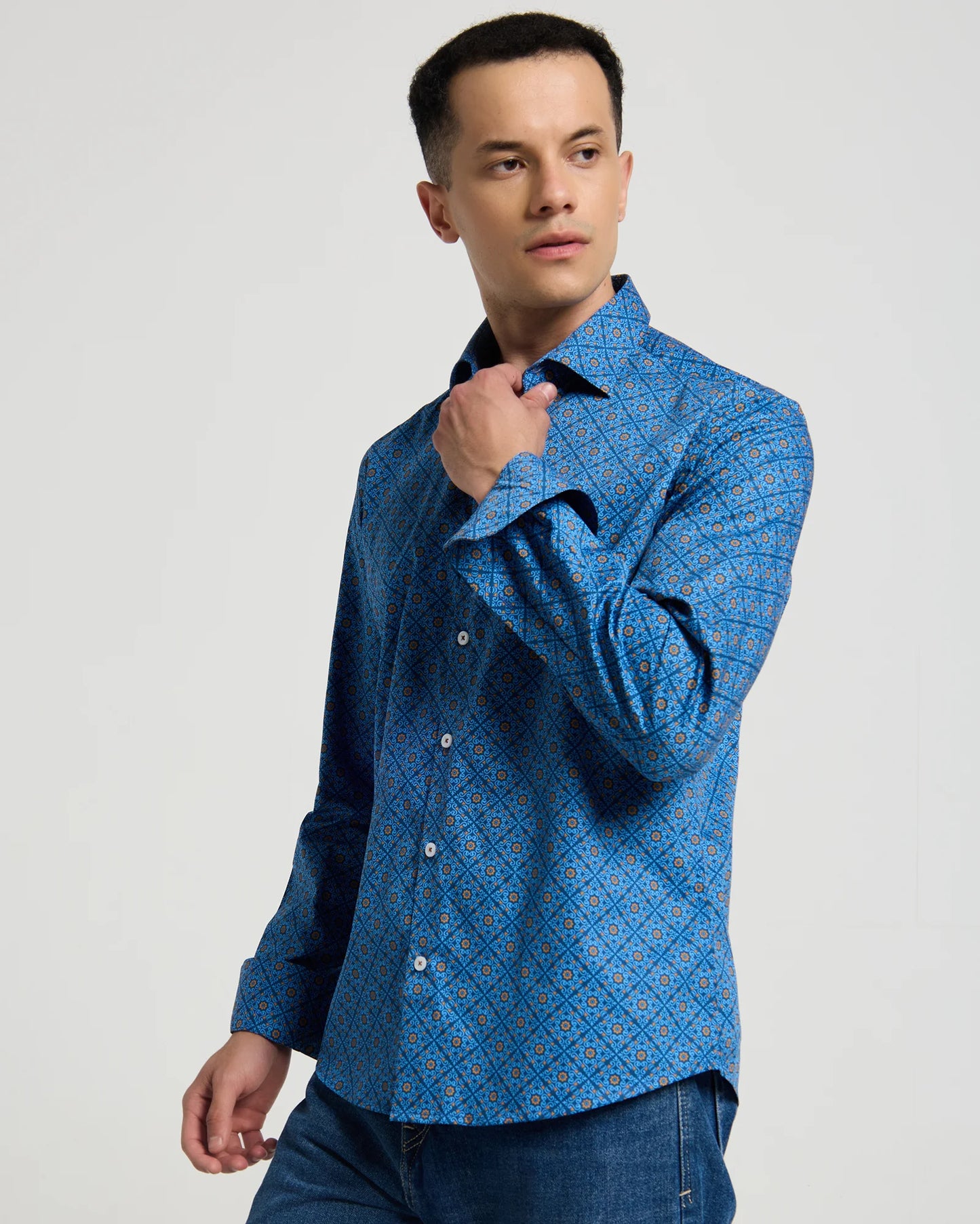 Edenic Mosaic Cotton Shirt