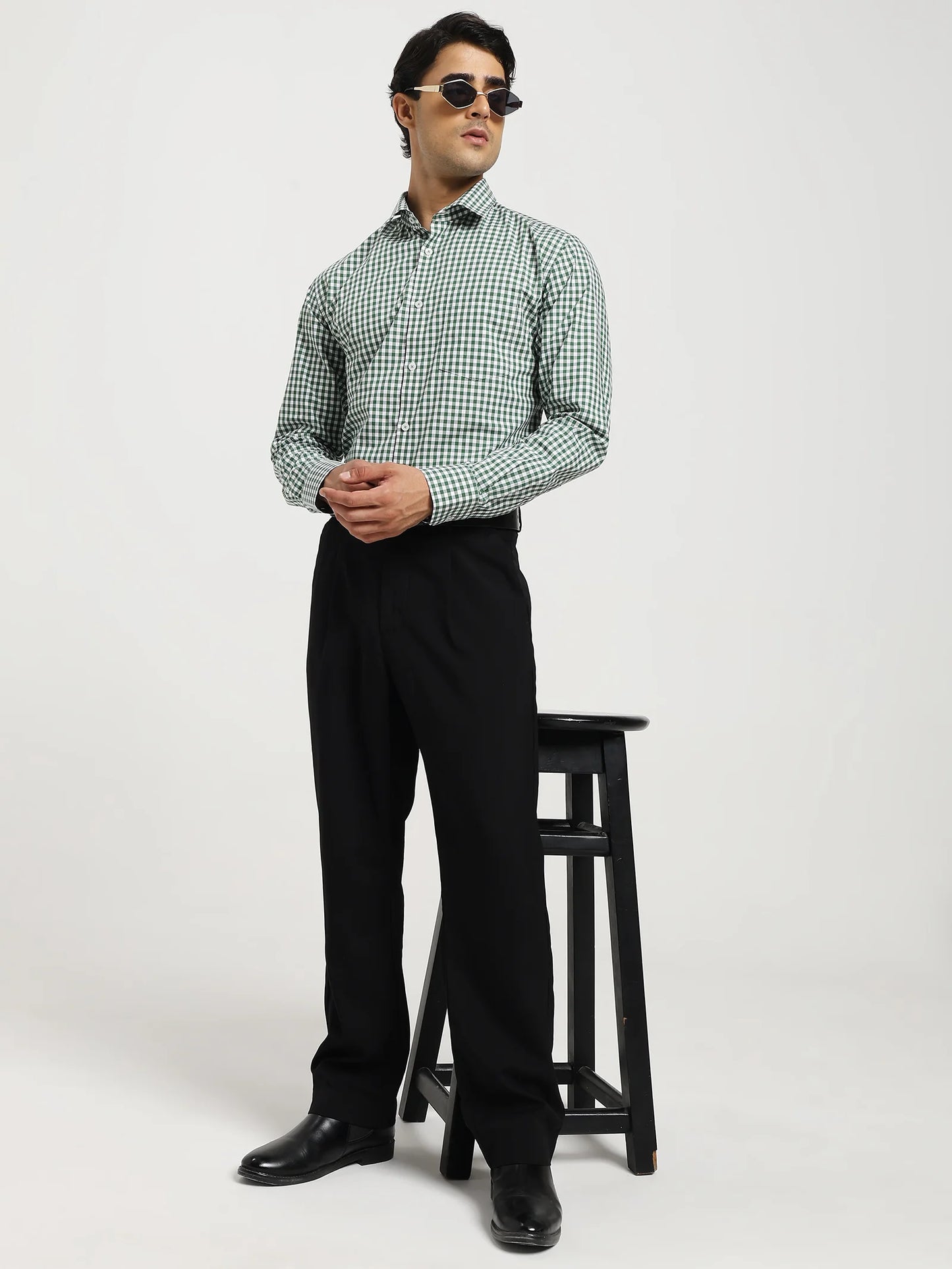 Emerald Grid Check Shirt