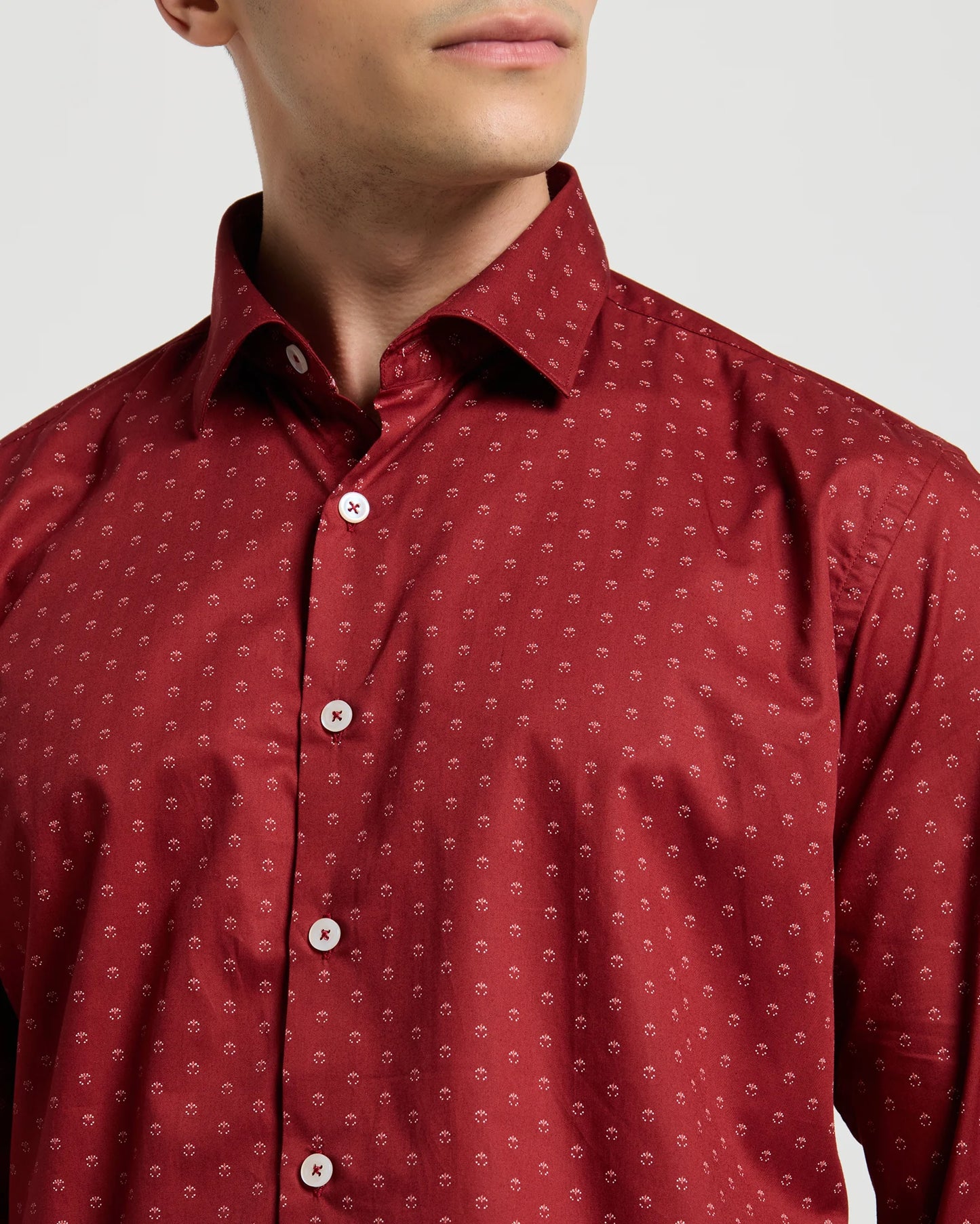 Imperial Garnet Micro Motif Shirt