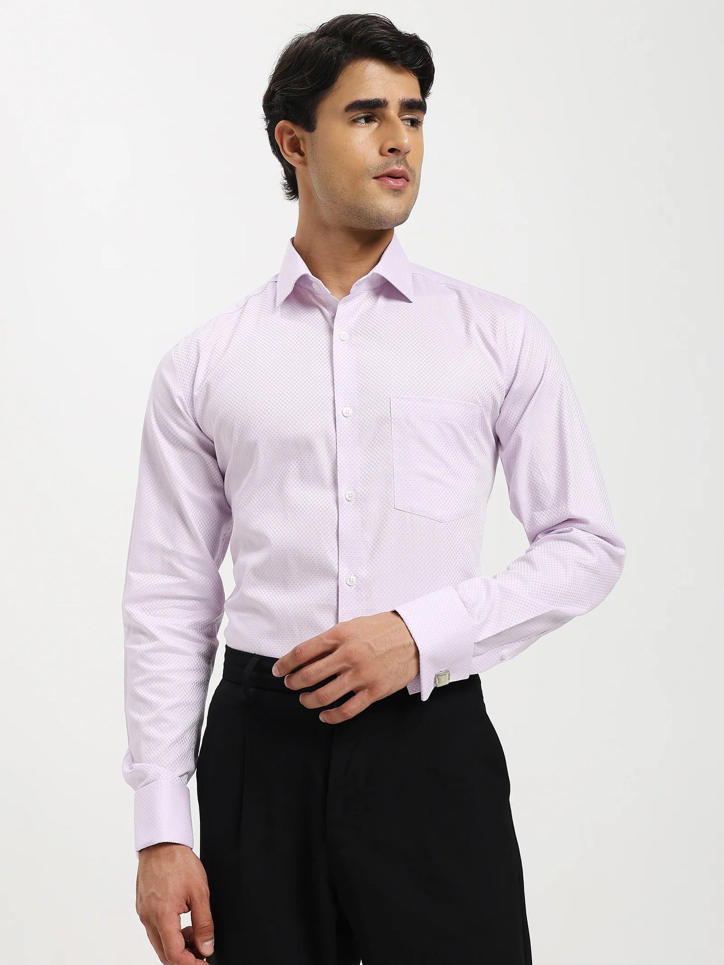 Lavender Regent Check Dobby Shirt