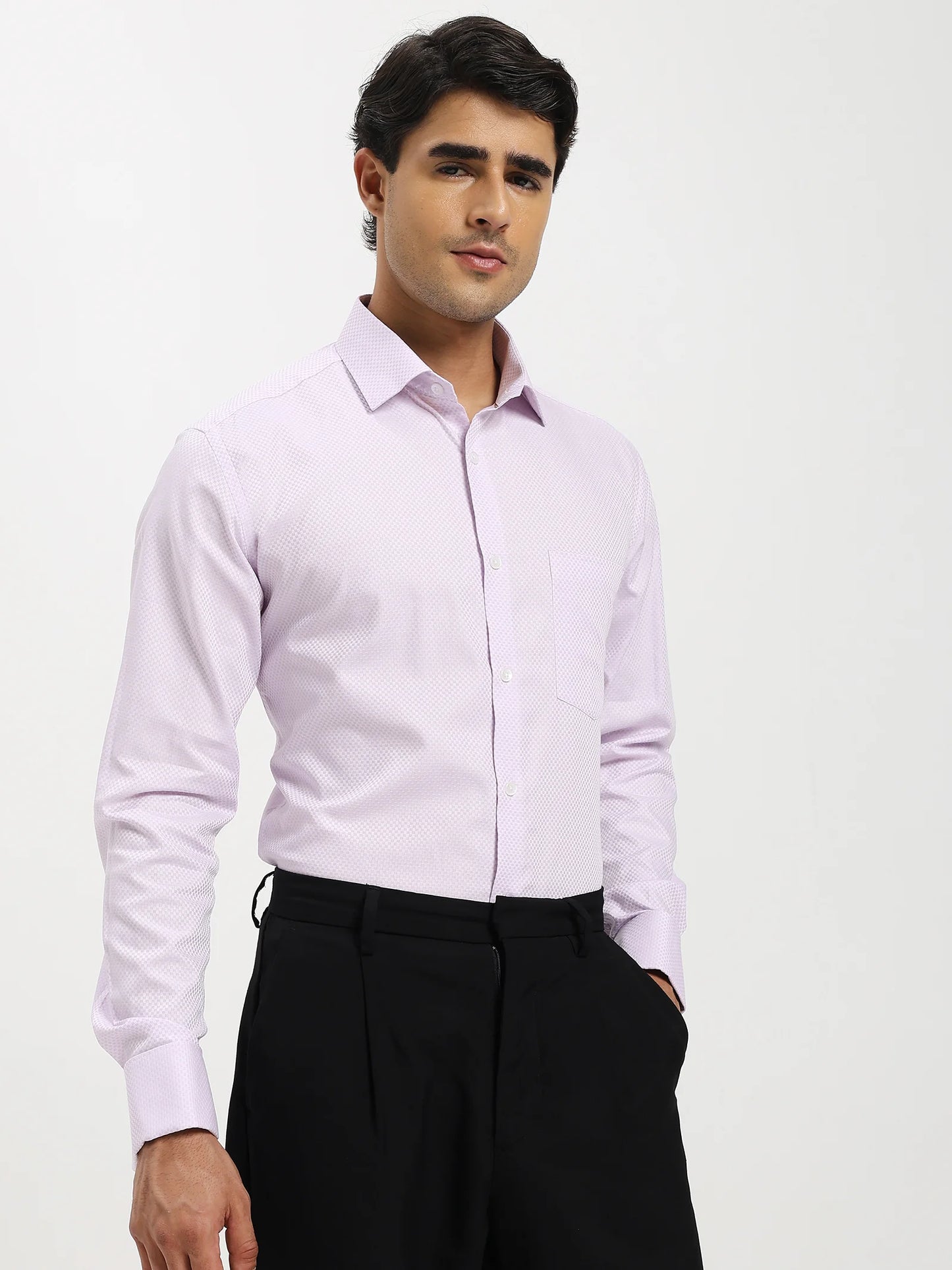 Lavender Regent Check Dobby Shirt