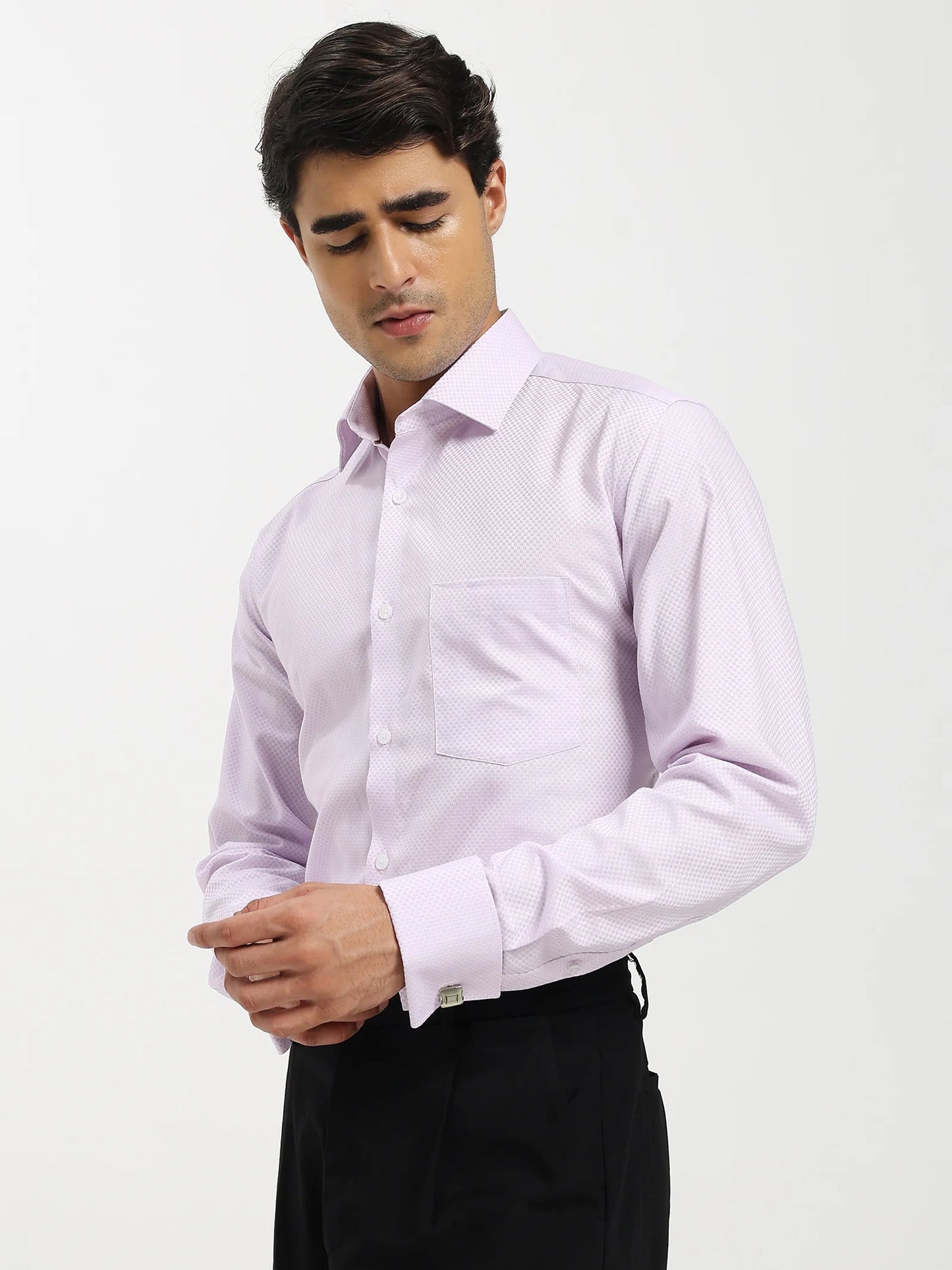 Lavender Regent Check Dobby Shirt