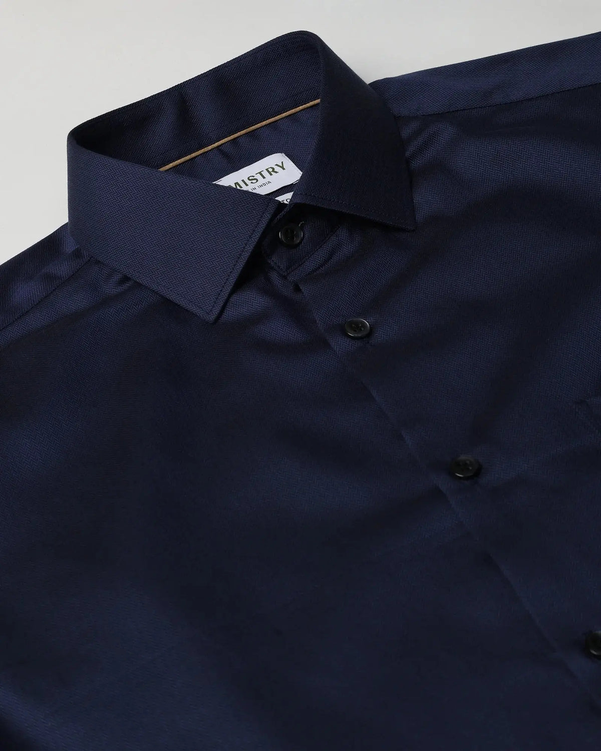 Midnight Chevron Herringbone Shirt