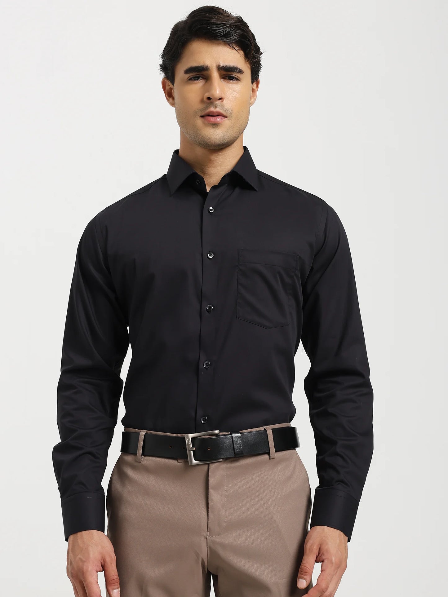 Midnight Herringbone Shirt