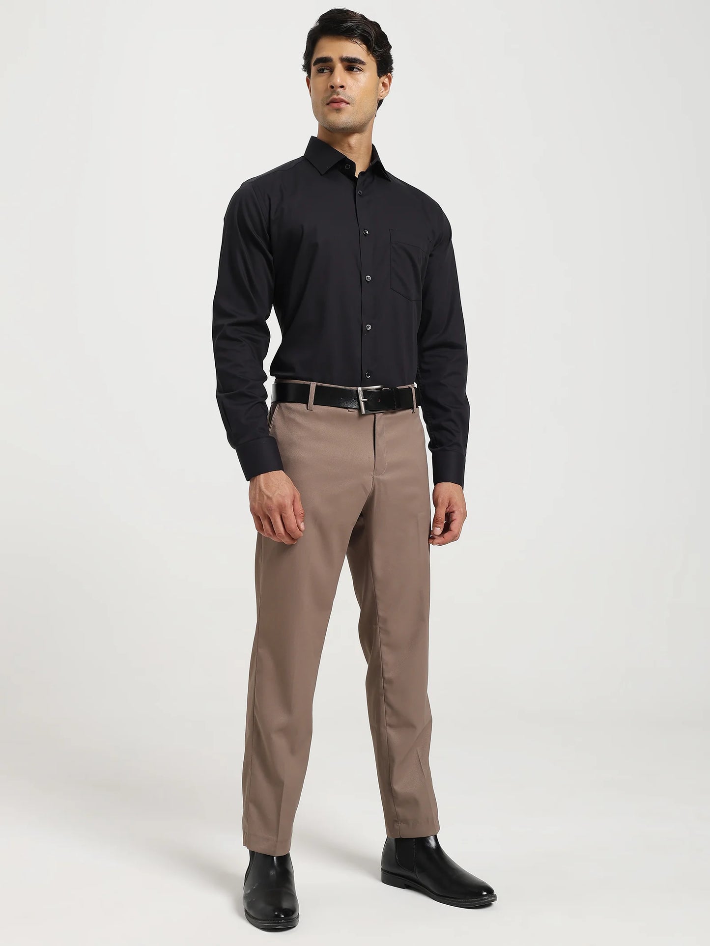 Midnight Herringbone Shirt