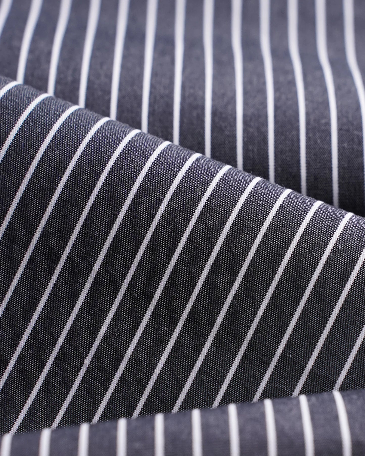 Obsidian Pinstripe Contrast Collar Shirt