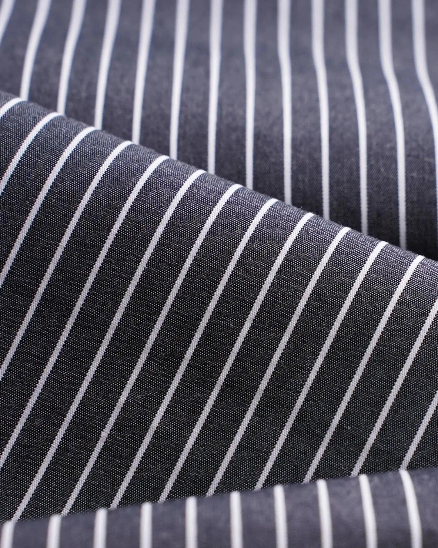 Obsidian Pinstripe Contrast Collar Shirt