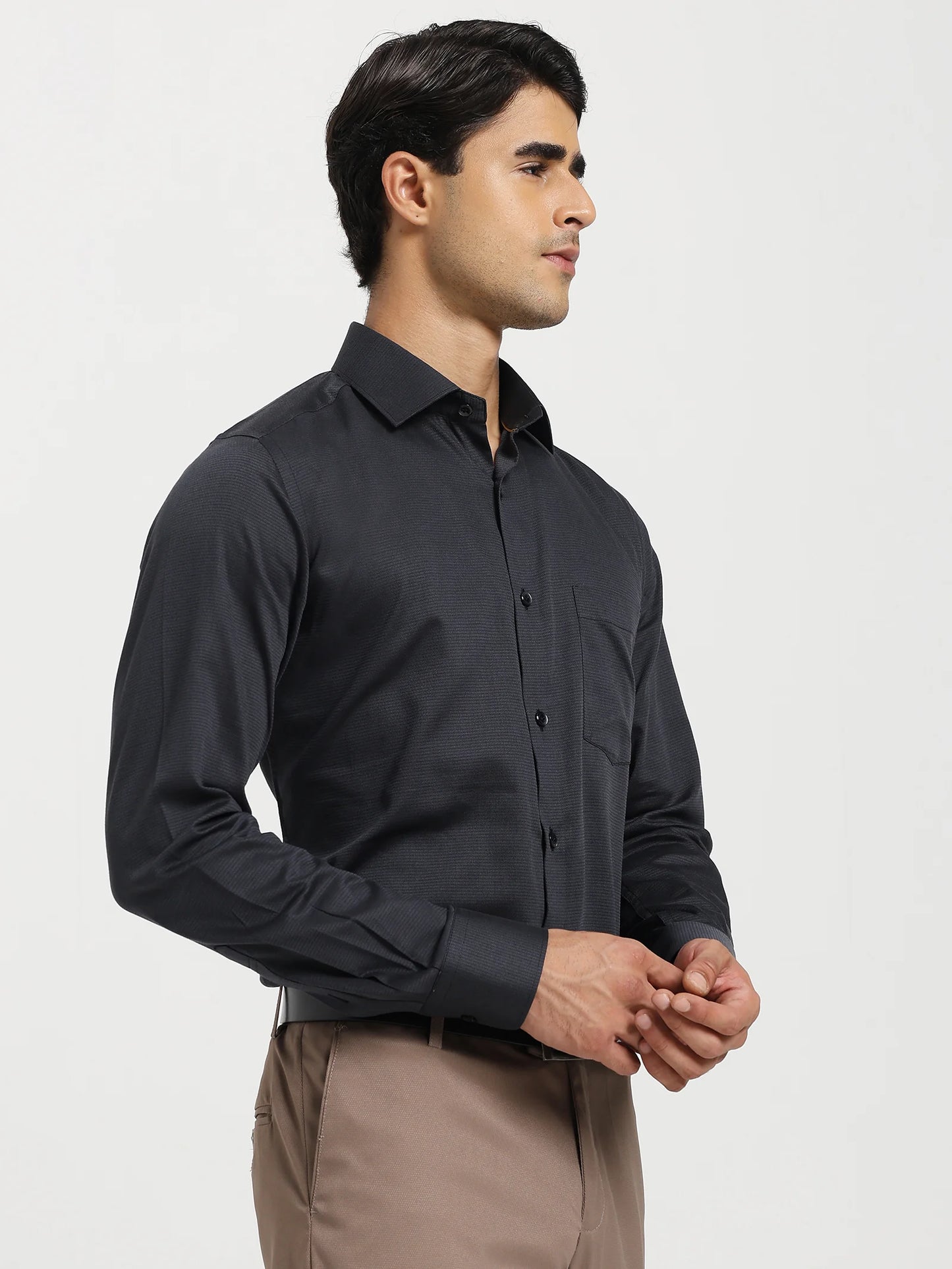 Onyx Microtexture Luxe Shirt