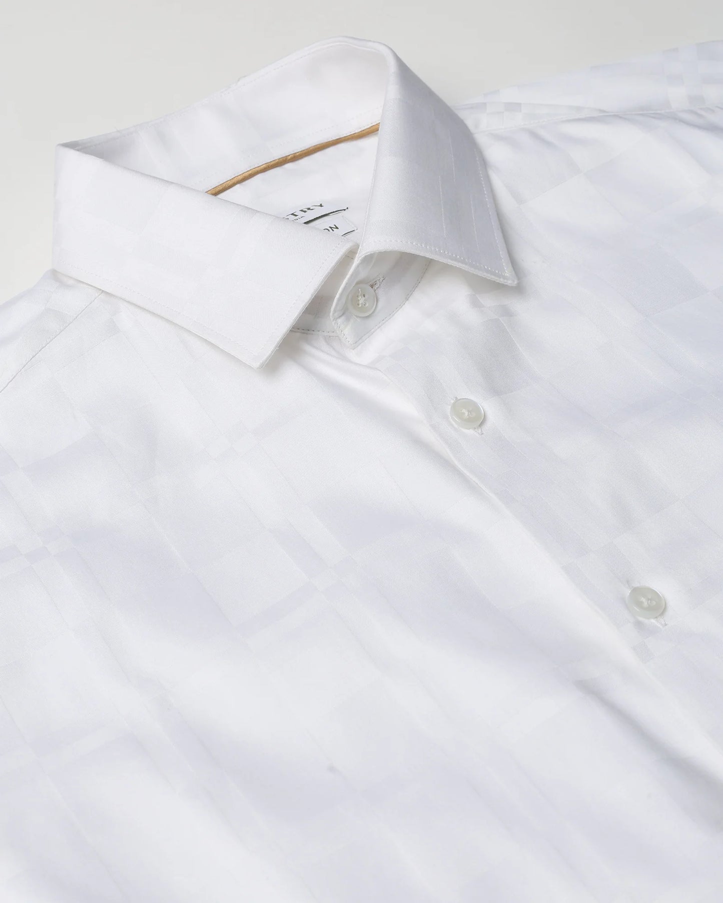 Pearl White Regent Check Shirt