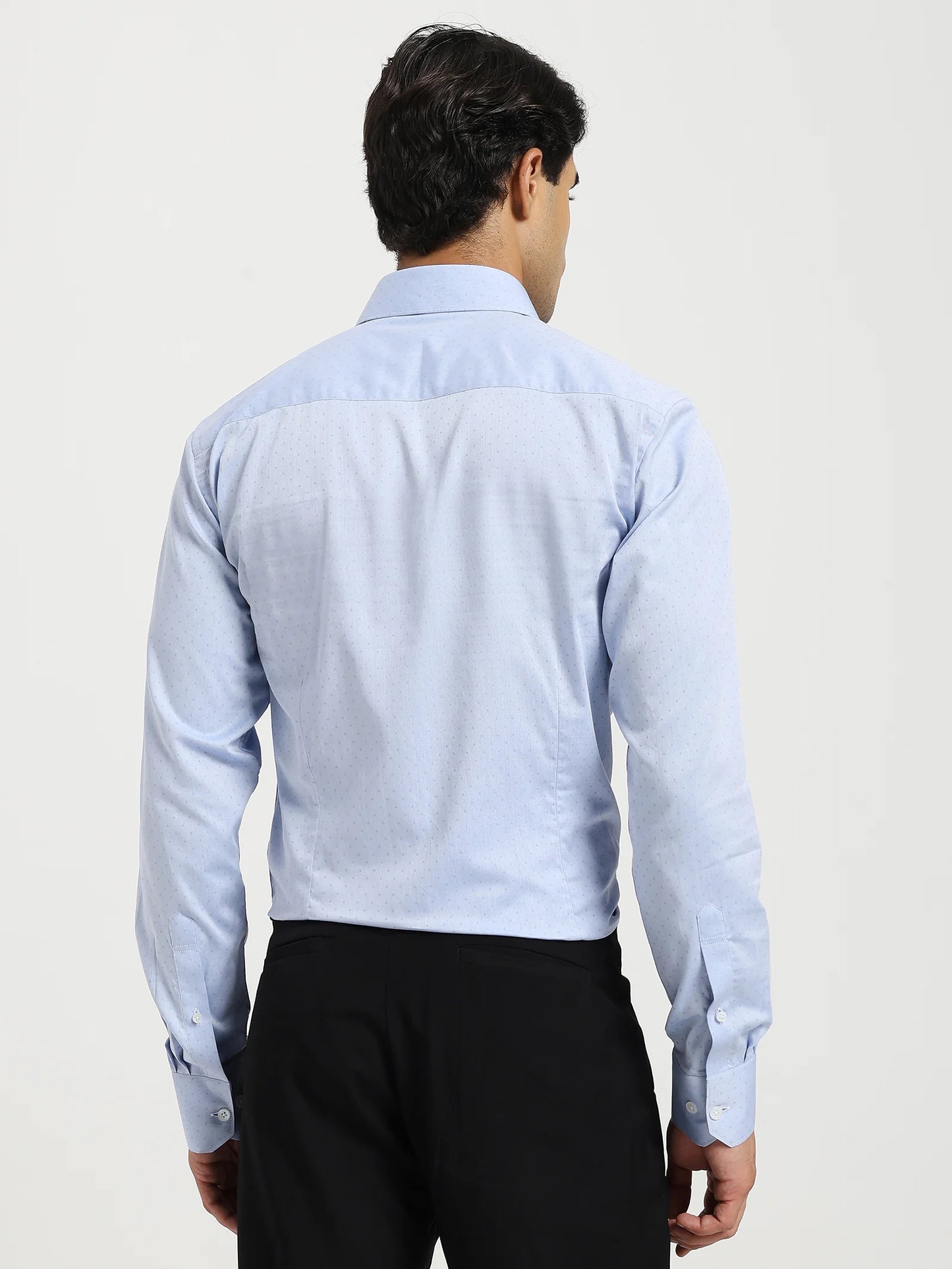Powder Blue Micro Motif Shirt