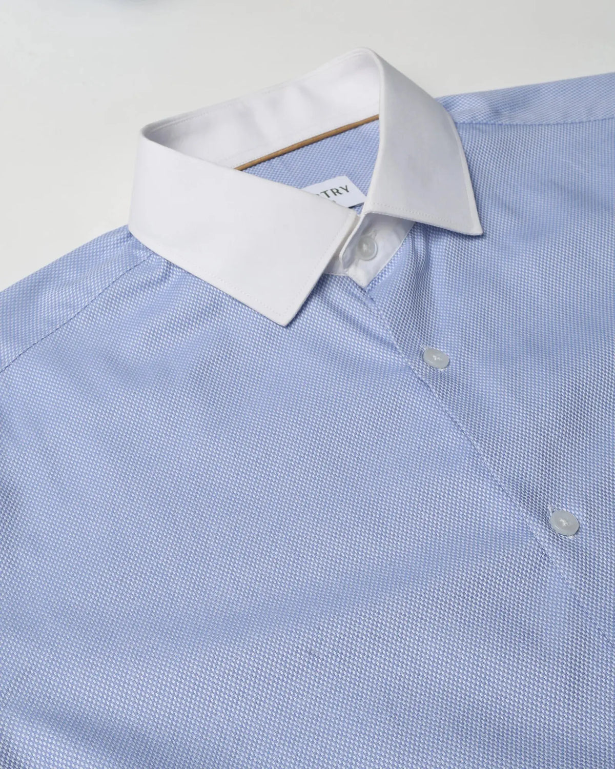 Powder Crest Contrast Collar Shirt