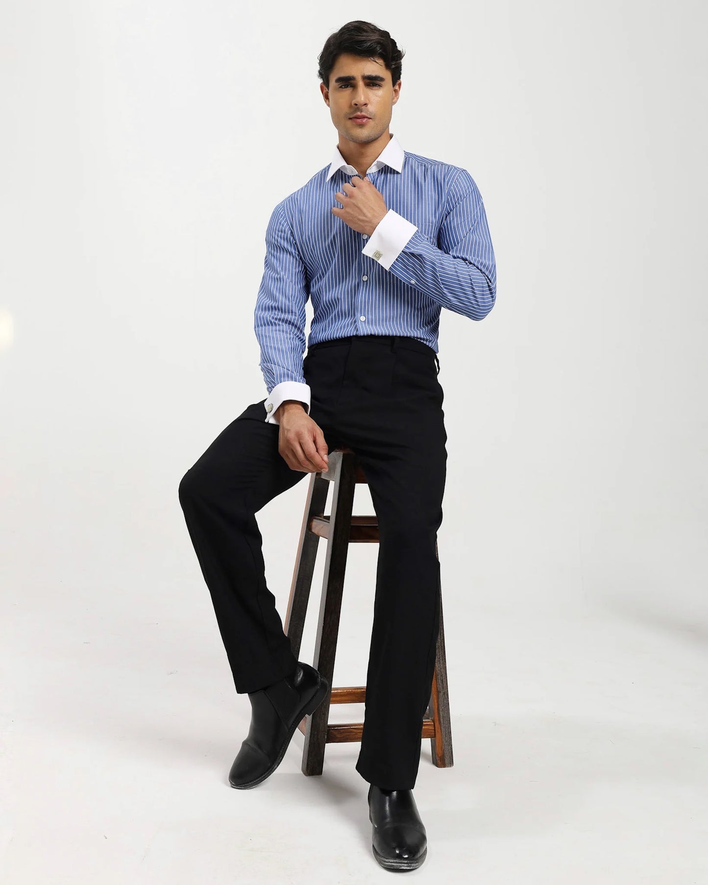 Regal Blue Stripe Shirt