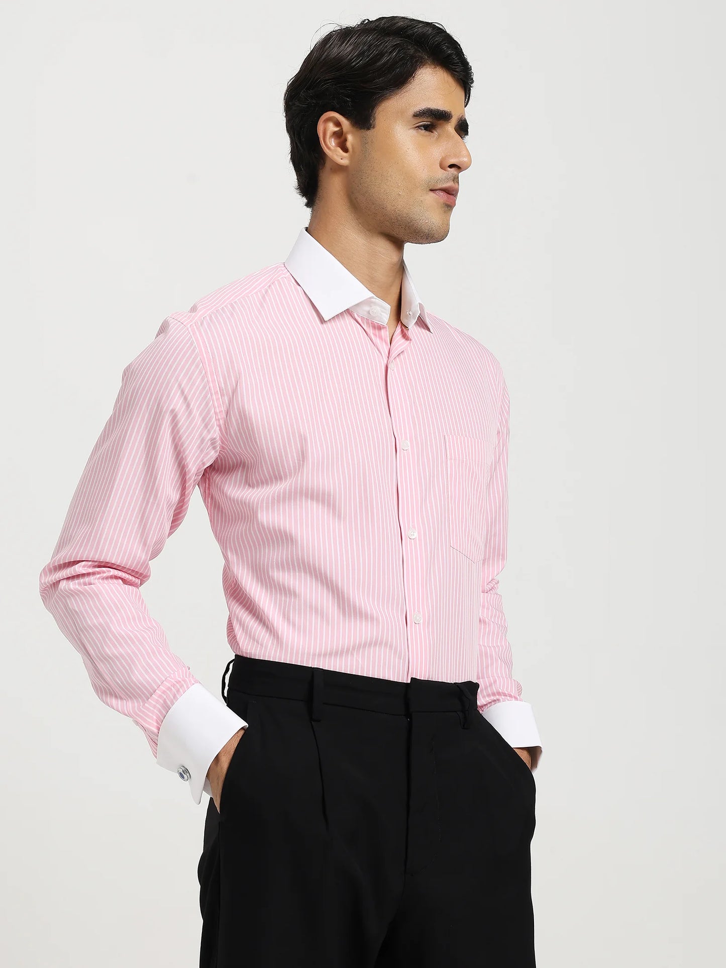 Rosé Royale Contrast Collar Shirt
