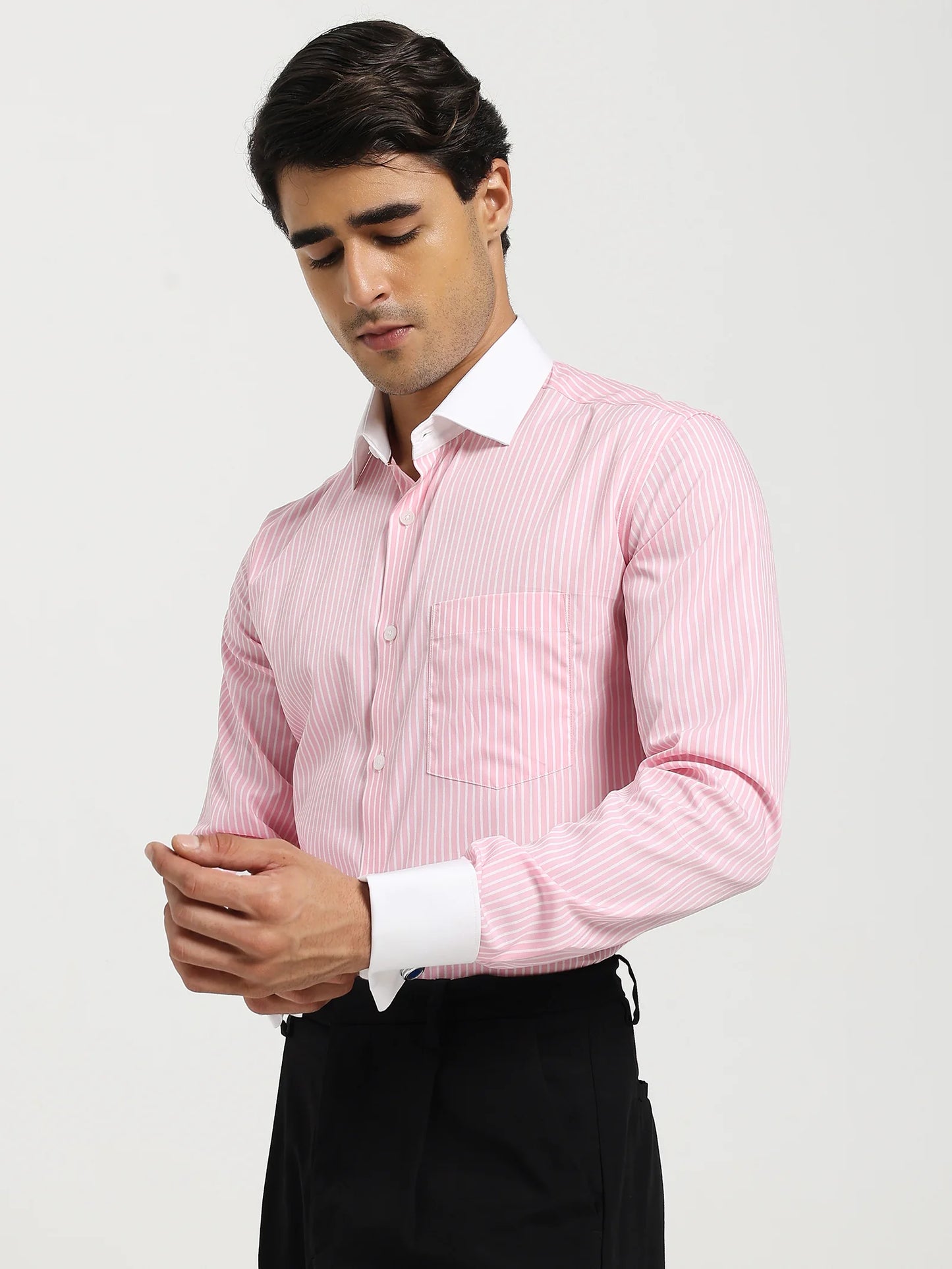 Rosé Royale Contrast Collar Shirt