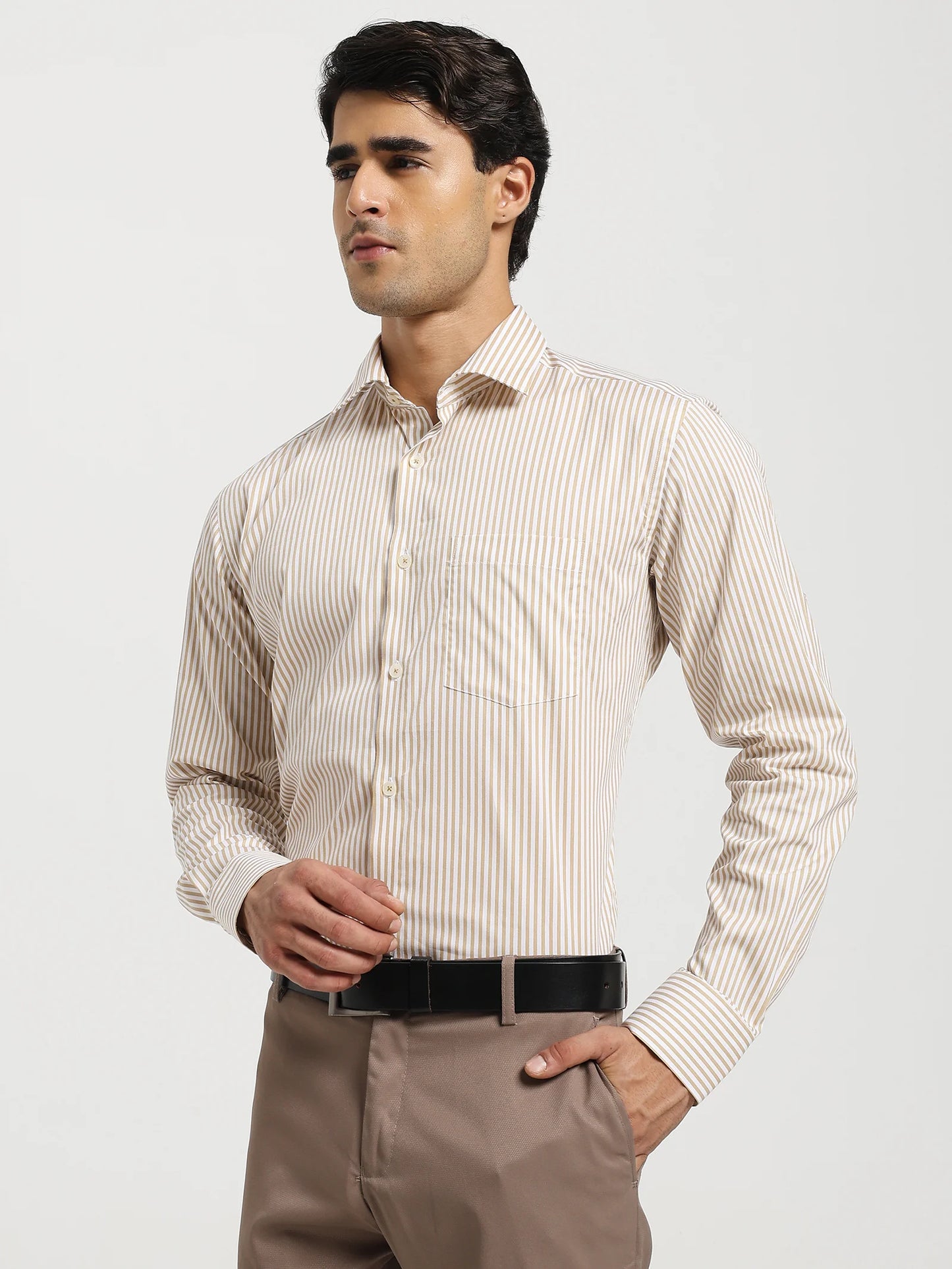 Sandstone Stripe Poplin Shirt