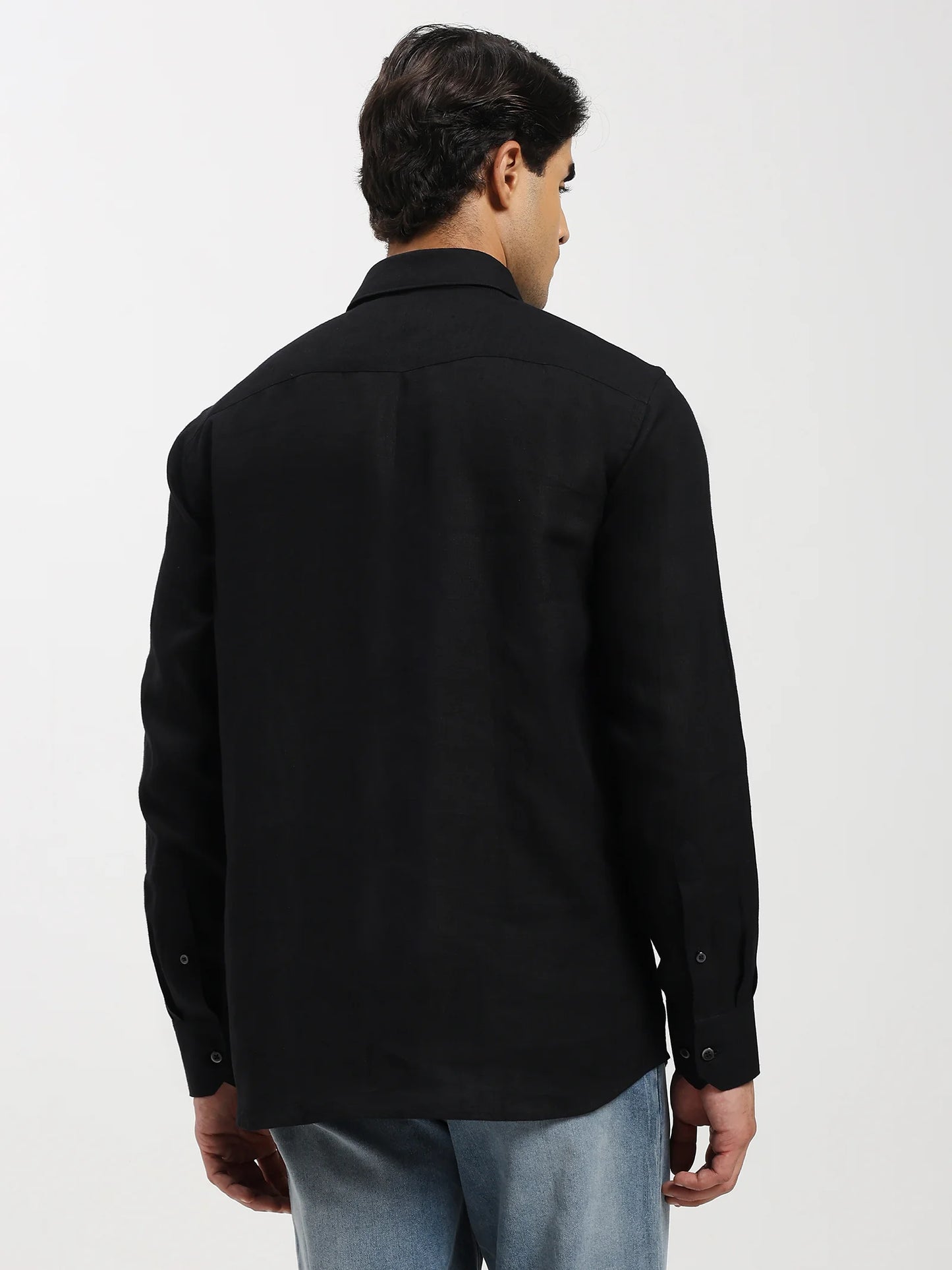 True Black Linen Classic Shirt