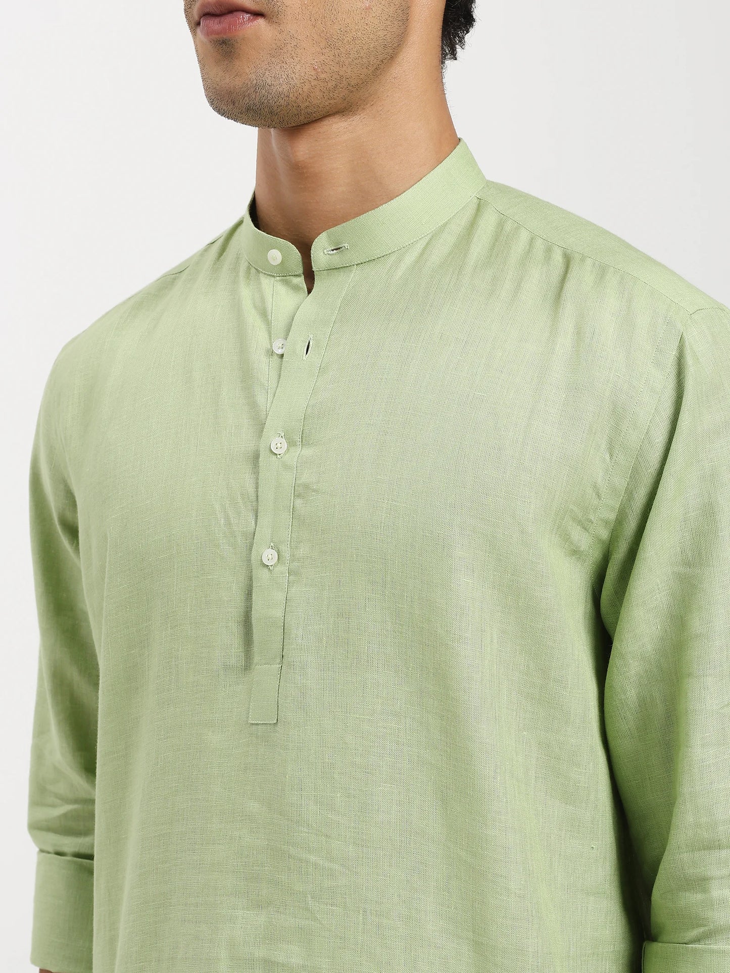 Verdant Linen Kurta