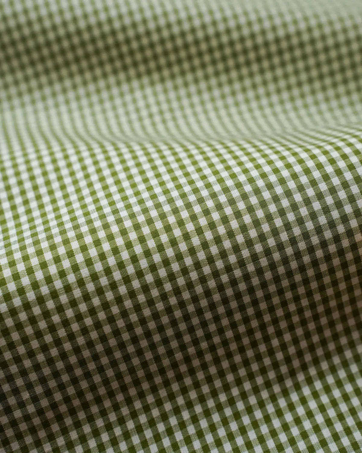 Close up of small check cotton fabric texture