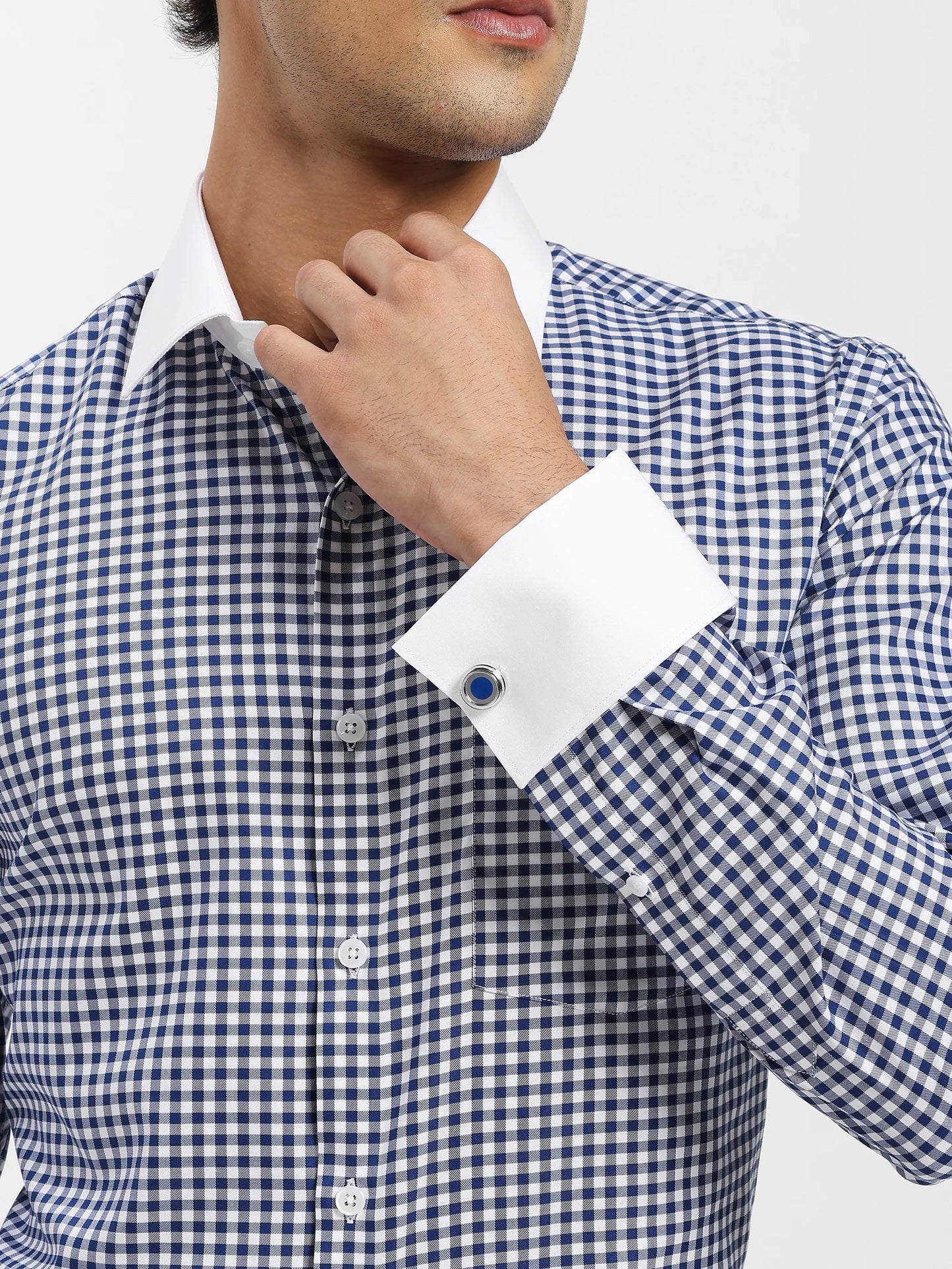 Windsor Check Contrast Collar Shirt