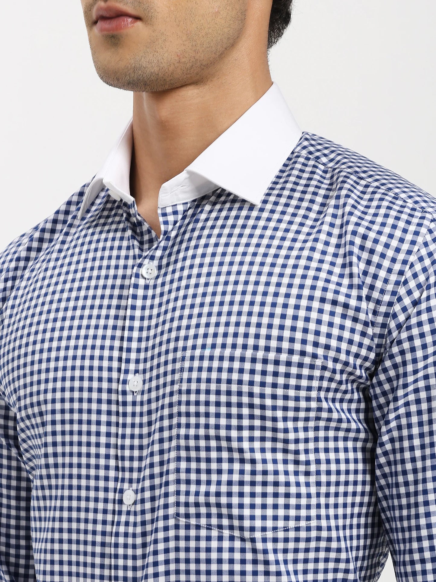 Windsor Check Contrast Collar Shirt