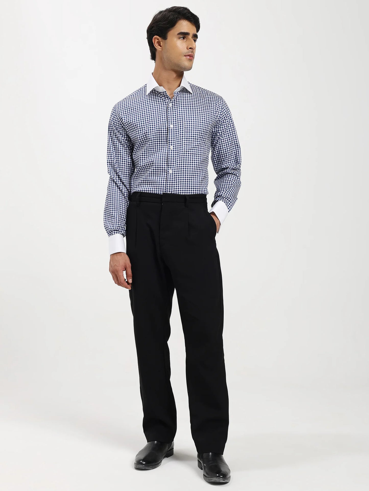 Windsor Check Contrast Collar Shirt