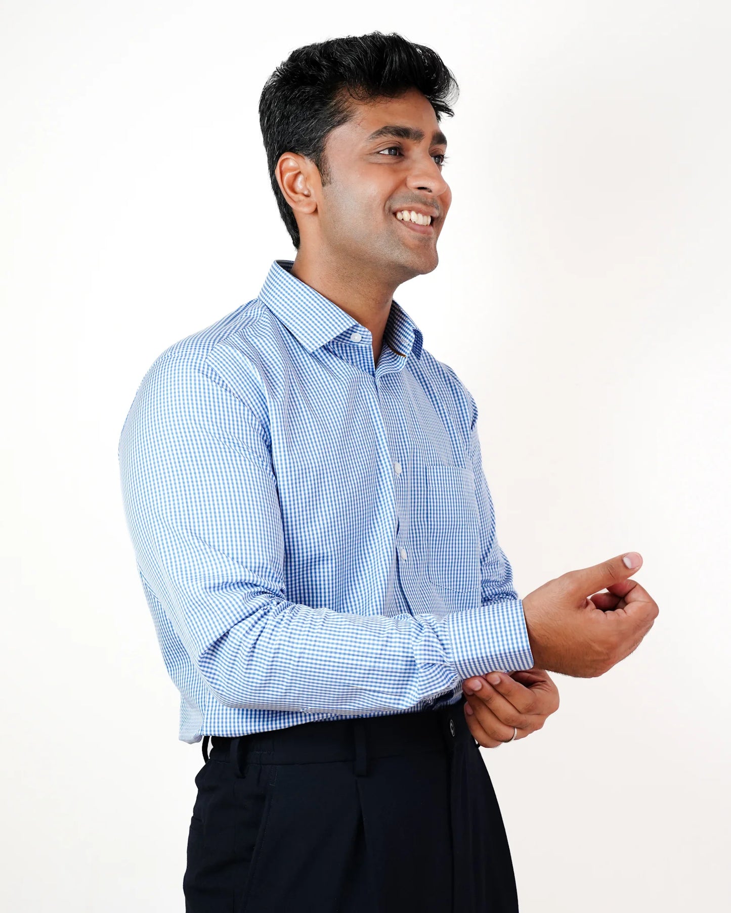 Summer Sky Gingham Shirt
