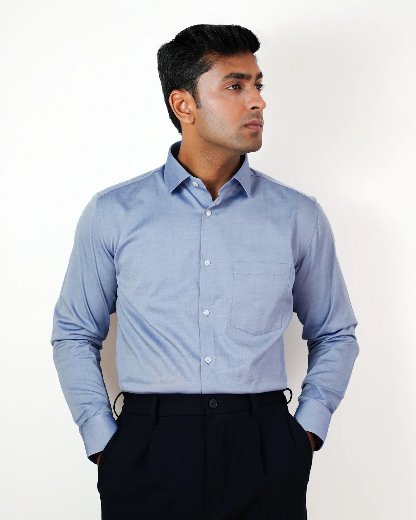 Twilight Chambray Cotton Shirt